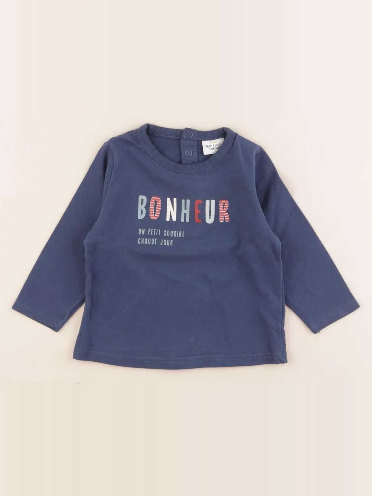 Tape à l'oeil - tee-shirt bleu - 12 mois