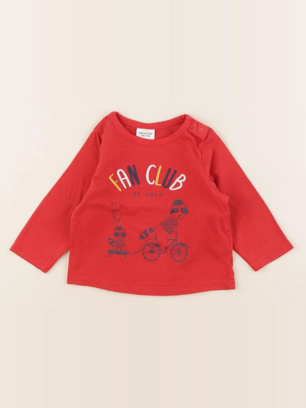 Tape à l'oeil - tee-shirt rouge - 9 mois