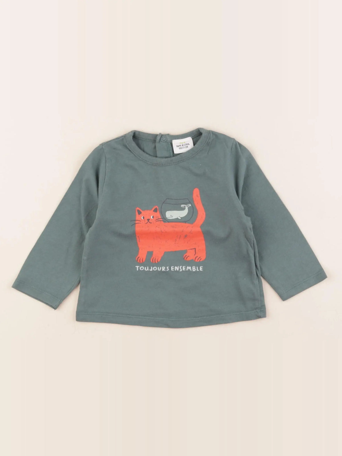 Tape à l'oeil - tee-shirt vert - 9 mois