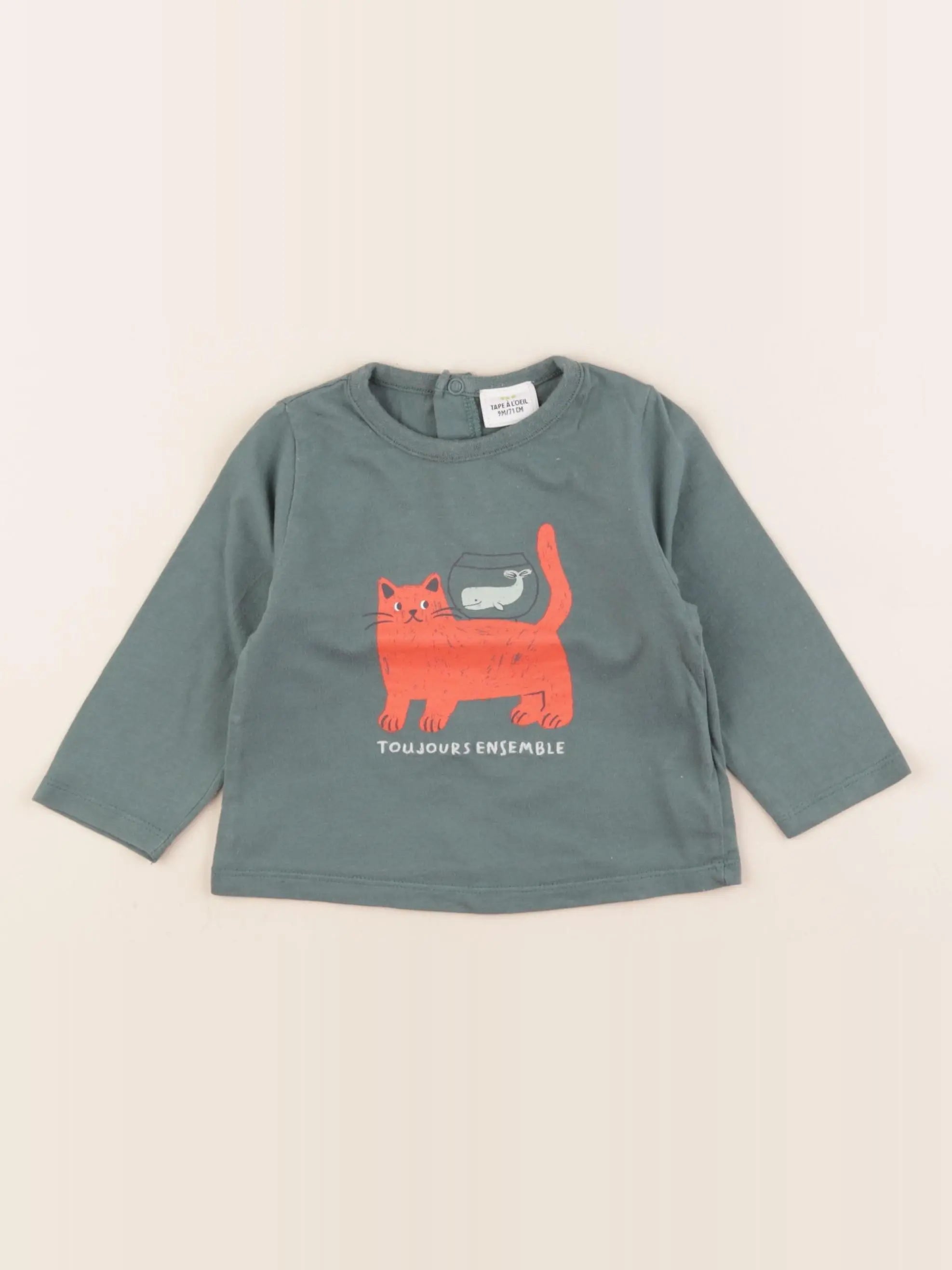Tape à l'oeil - tee-shirt vert - 9 mois
