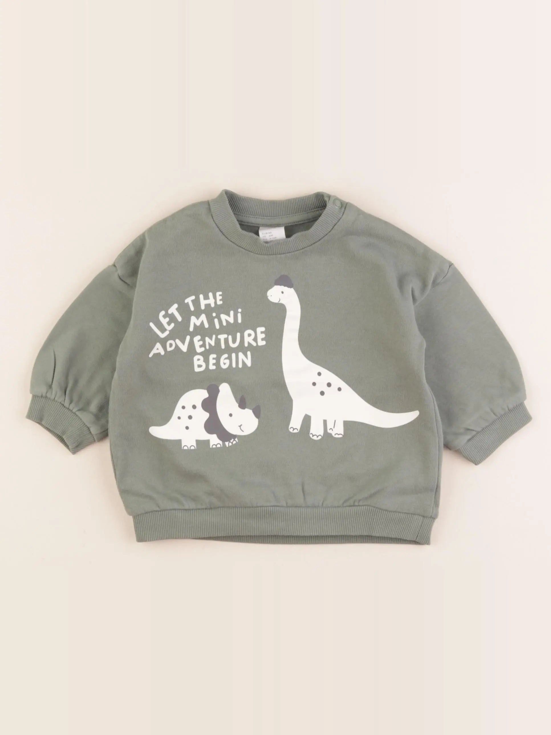 H&M - sweat vert - 4/6 mois