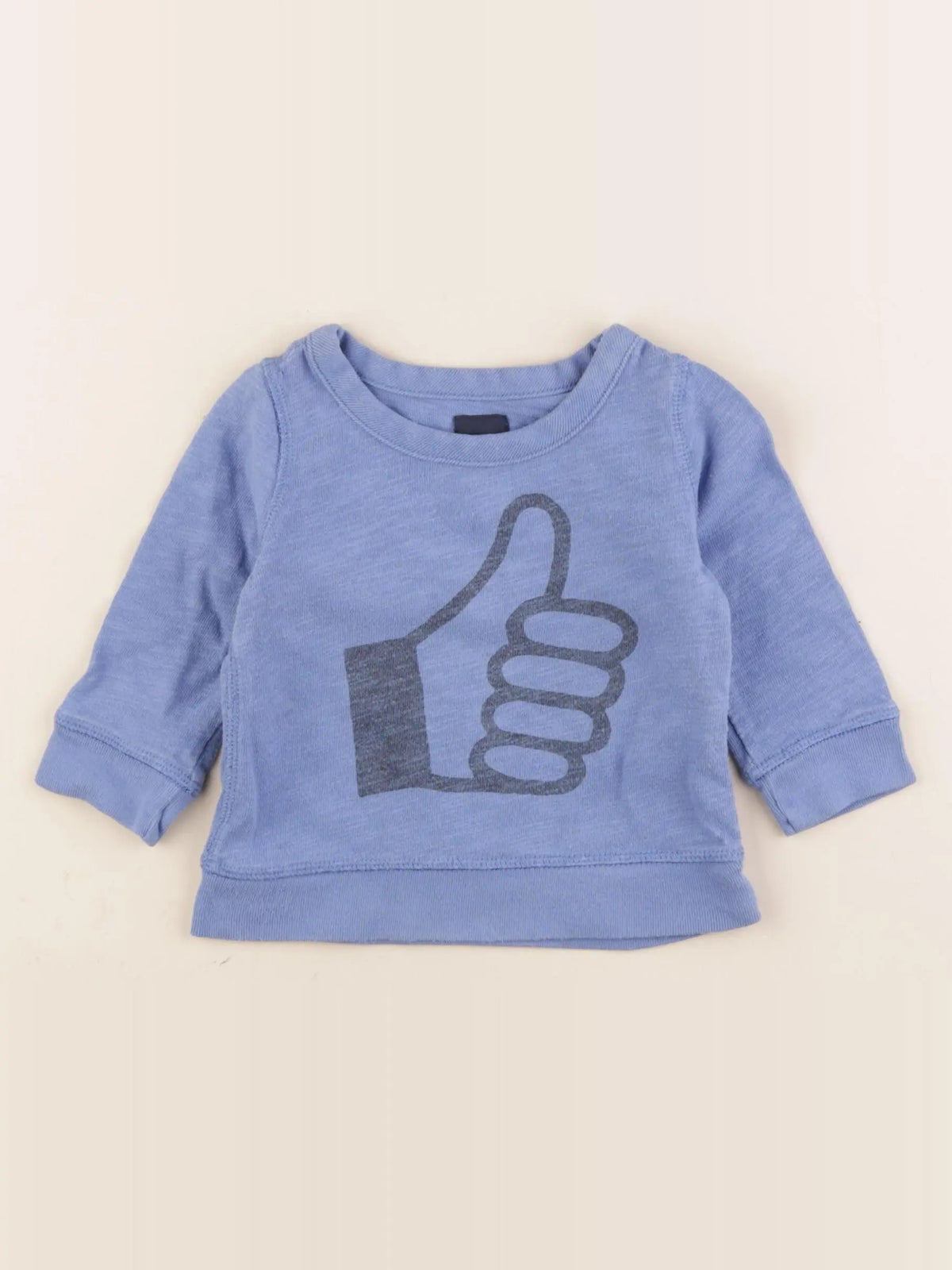GAP - sweat bleu - 6/12 mois