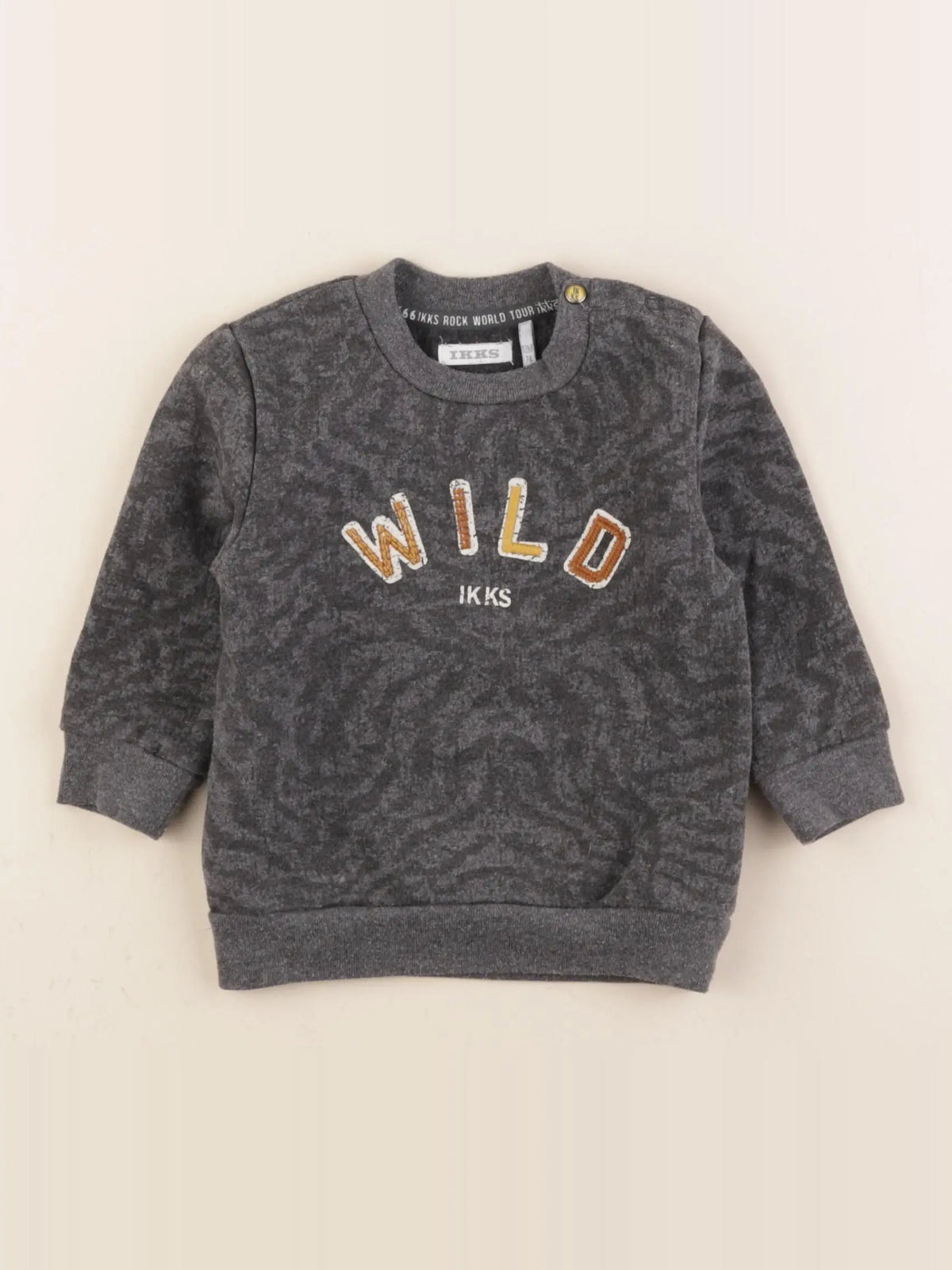 IKKS - sweat gris - 12 mois