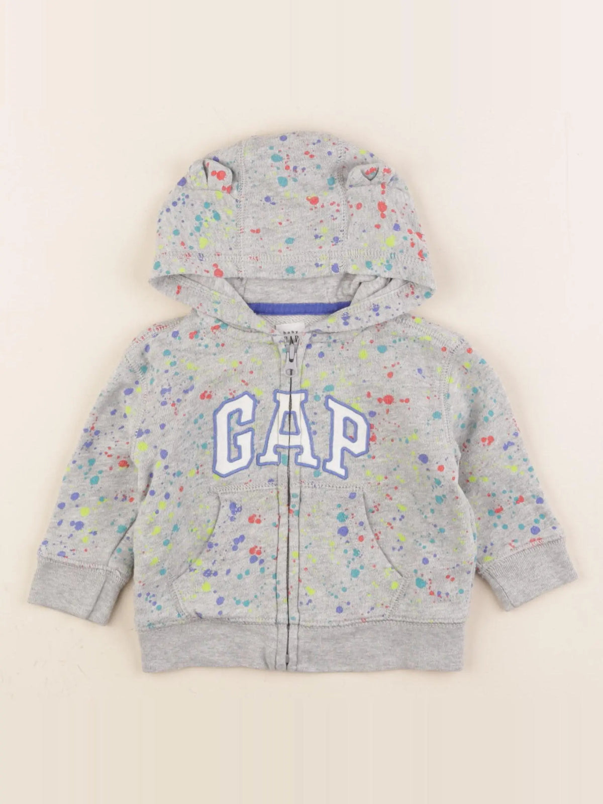 GAP - sweat gris - 3/6 mois