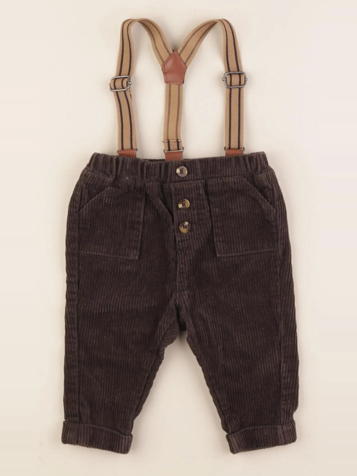 Vertbaudet - pantalon marron - 6 mois