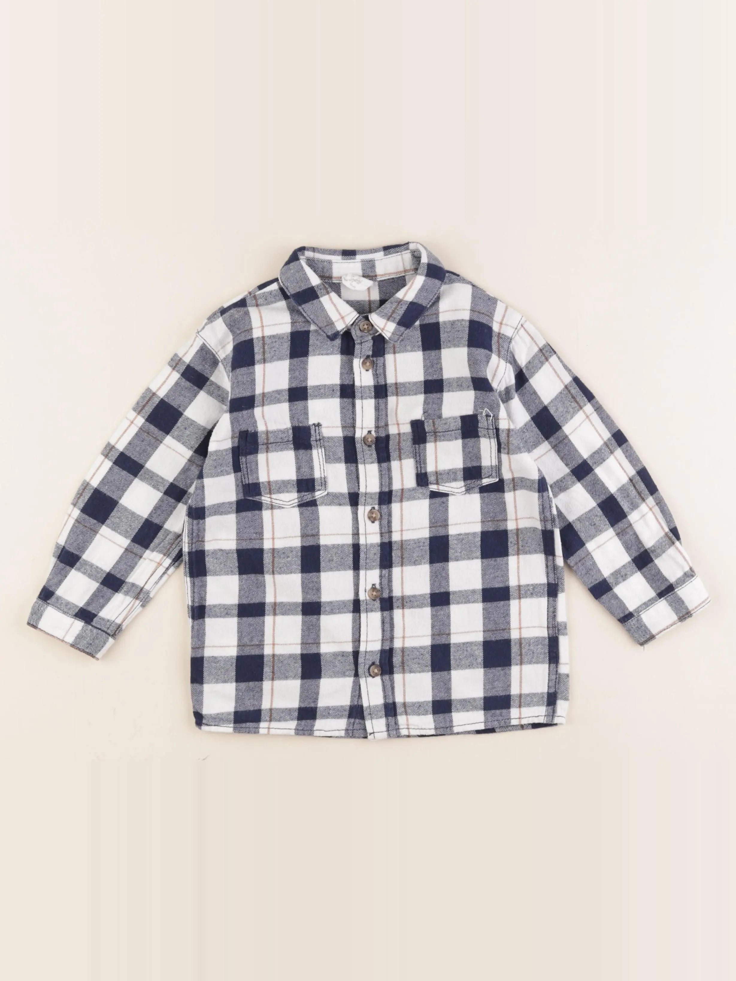 H&M - chemise bleu - 2/3 ans
