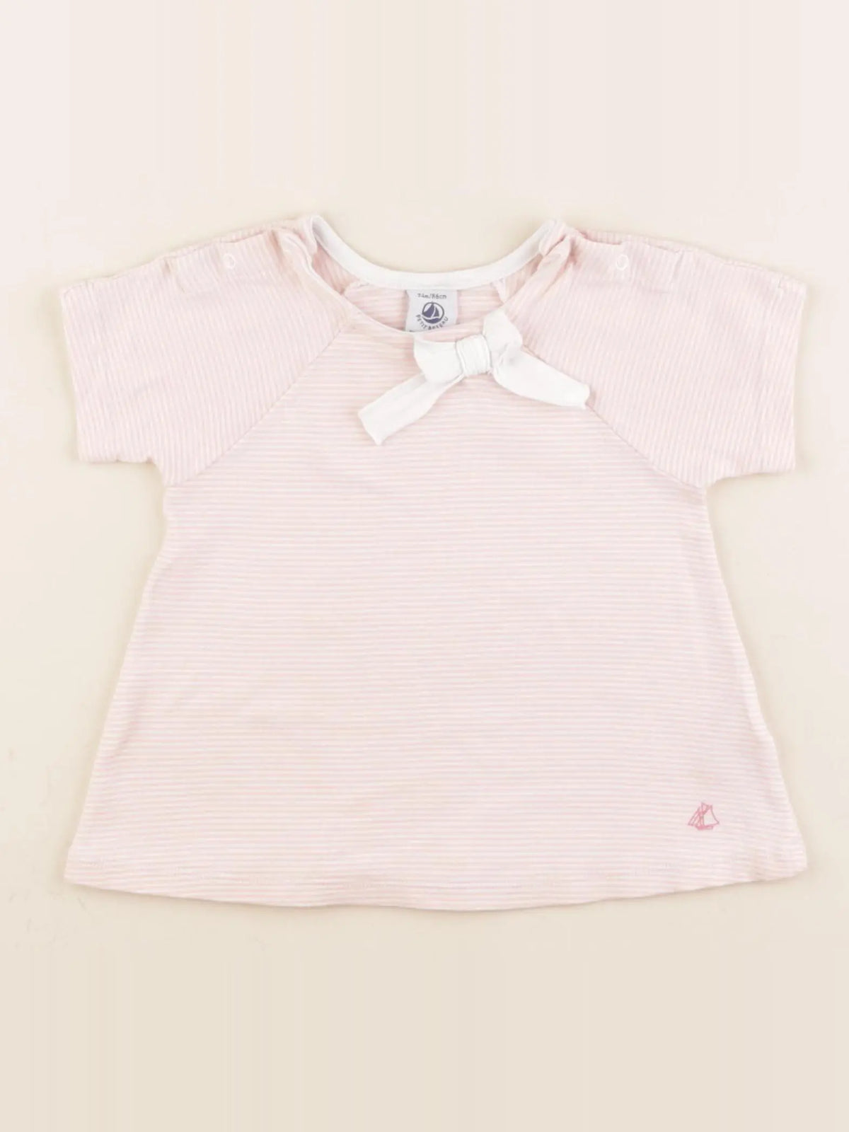 Petit Bateau - tee-shirt rose - 24 mois