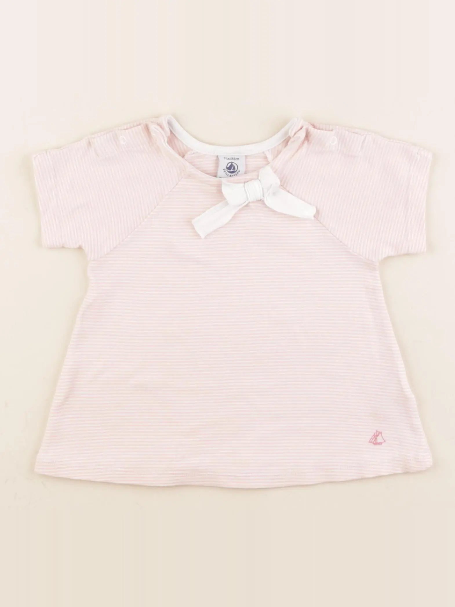 Petit Bateau - tee-shirt rose - 24 mois