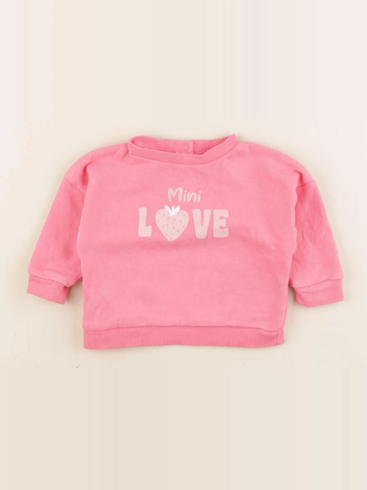 Vertbaudet - sweat rose - 6 mois