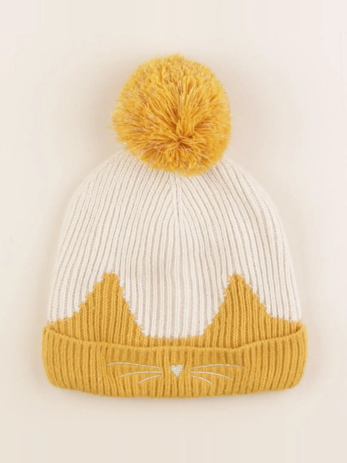 Vertbaudet - bonnet jaune - 8/10 ans