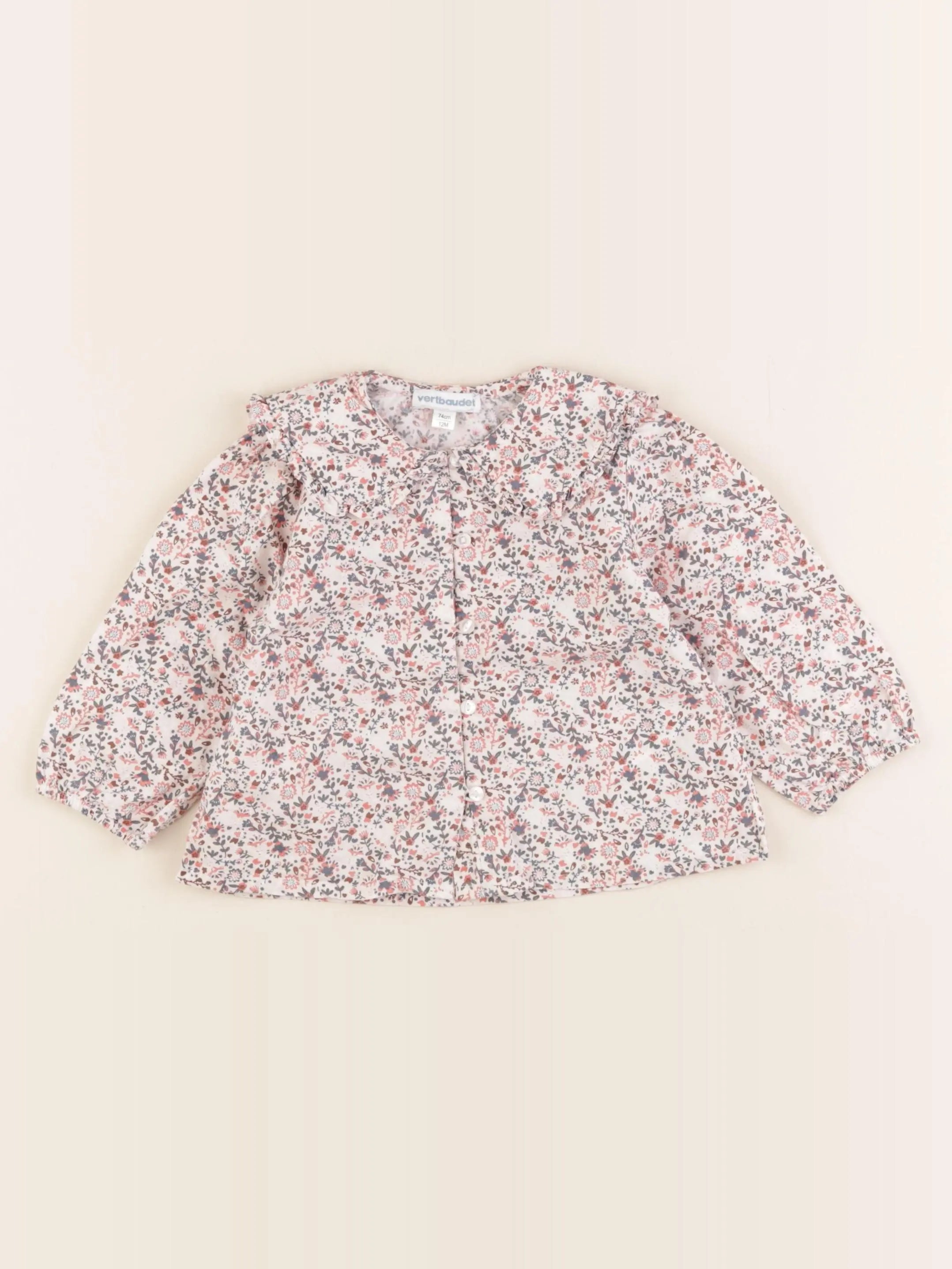 Vertbaudet - blouse multicolore - 12 mois