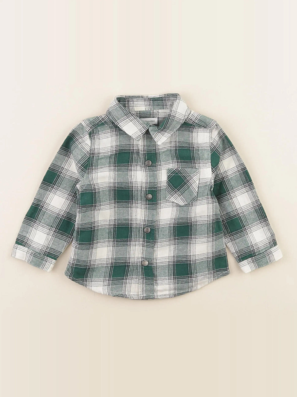 Vertbaudet - chemise vert - 12 mois
