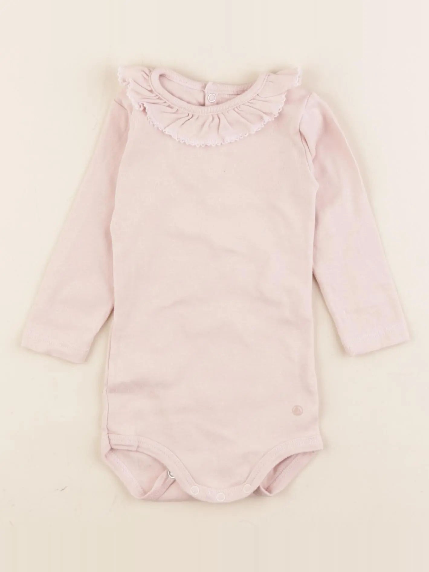 Petit Bateau - body à col rose - 6 mois