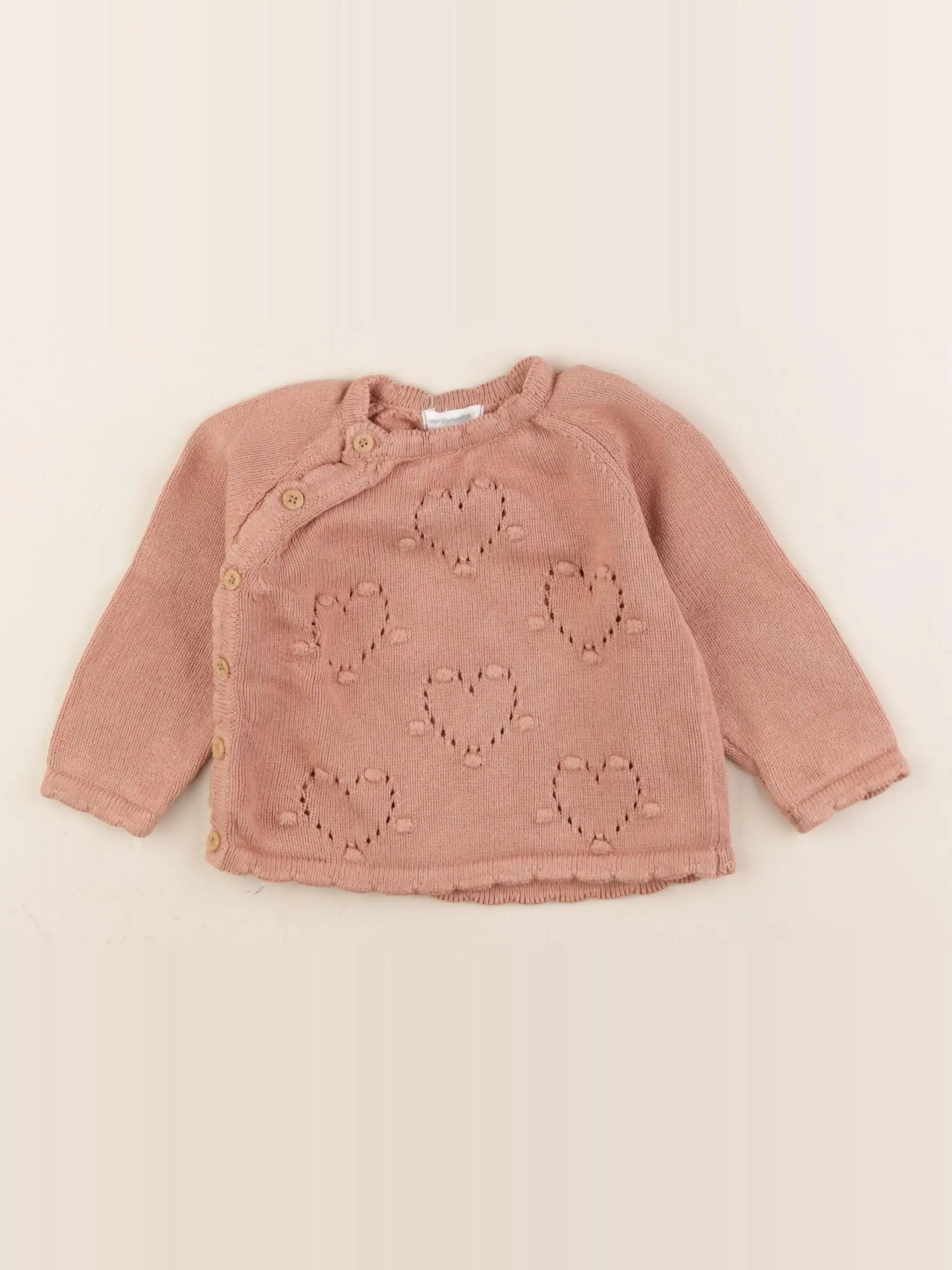 Vertbaudet - pull rose - 12 mois