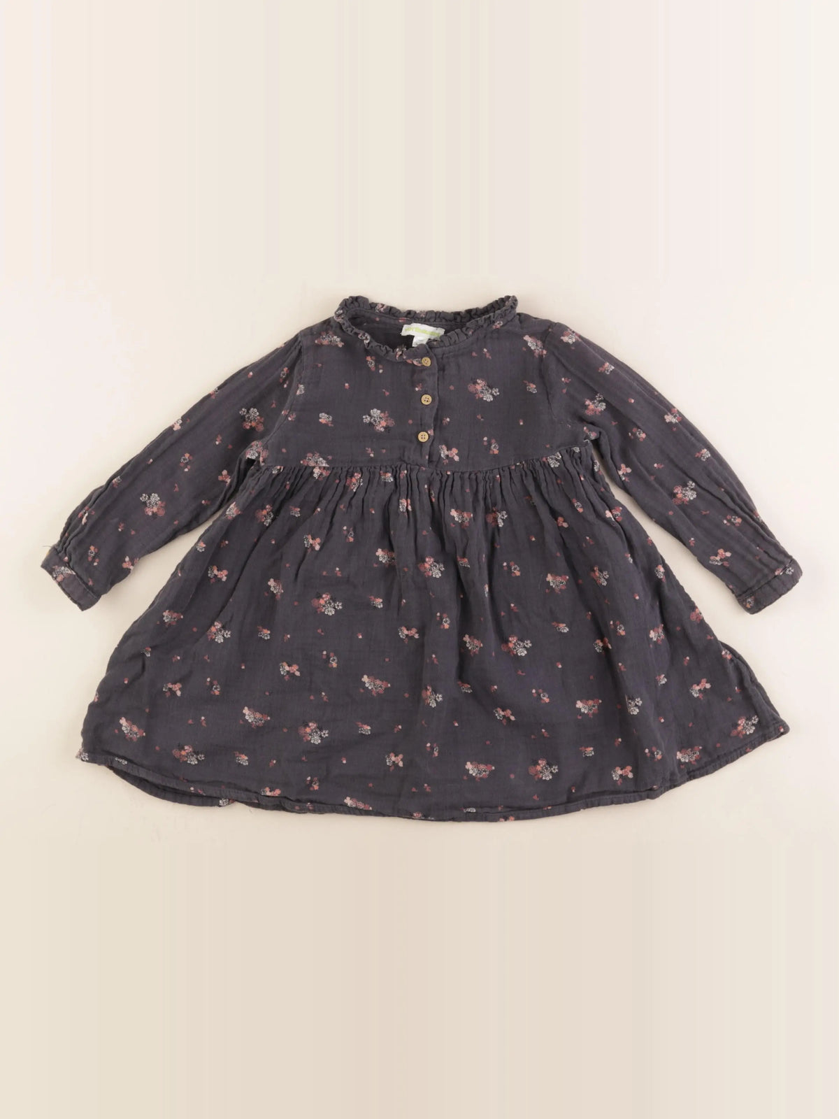 Vertbaudet - robe taupe - 3 ans