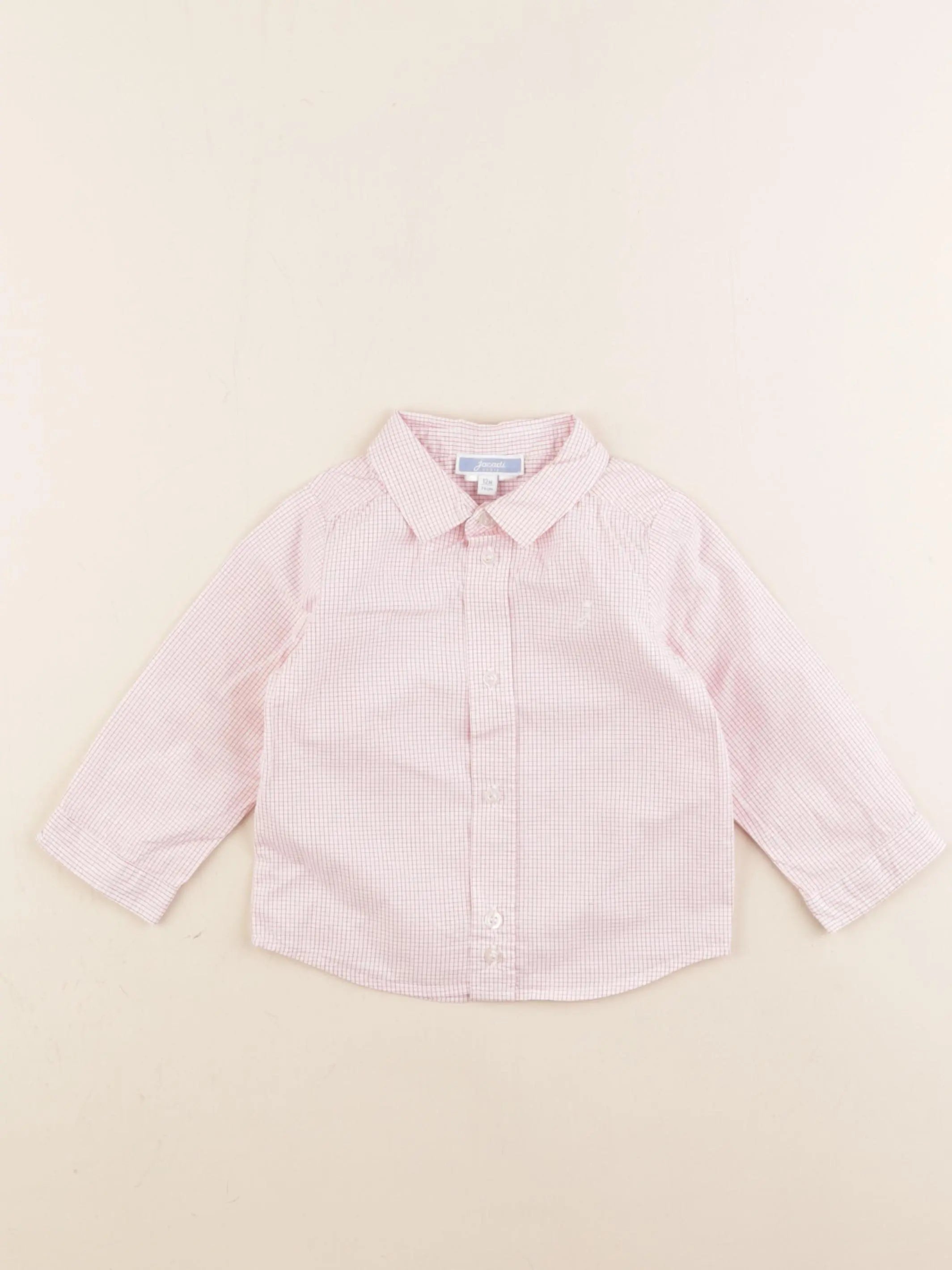 Jacadi - chemise rouge, blanc - 12 mois