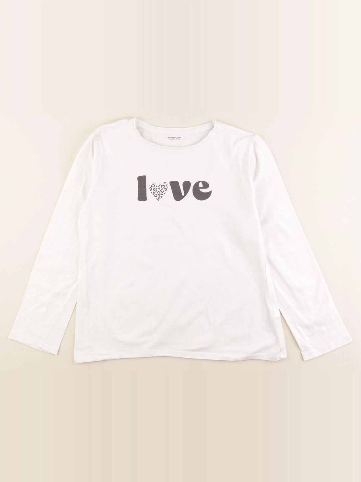 Vertbaudet - tee-shirt blanc - 12 ans