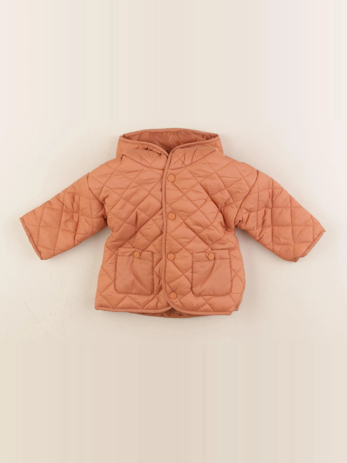 Vertbaudet - doudoune orange - 3 mois