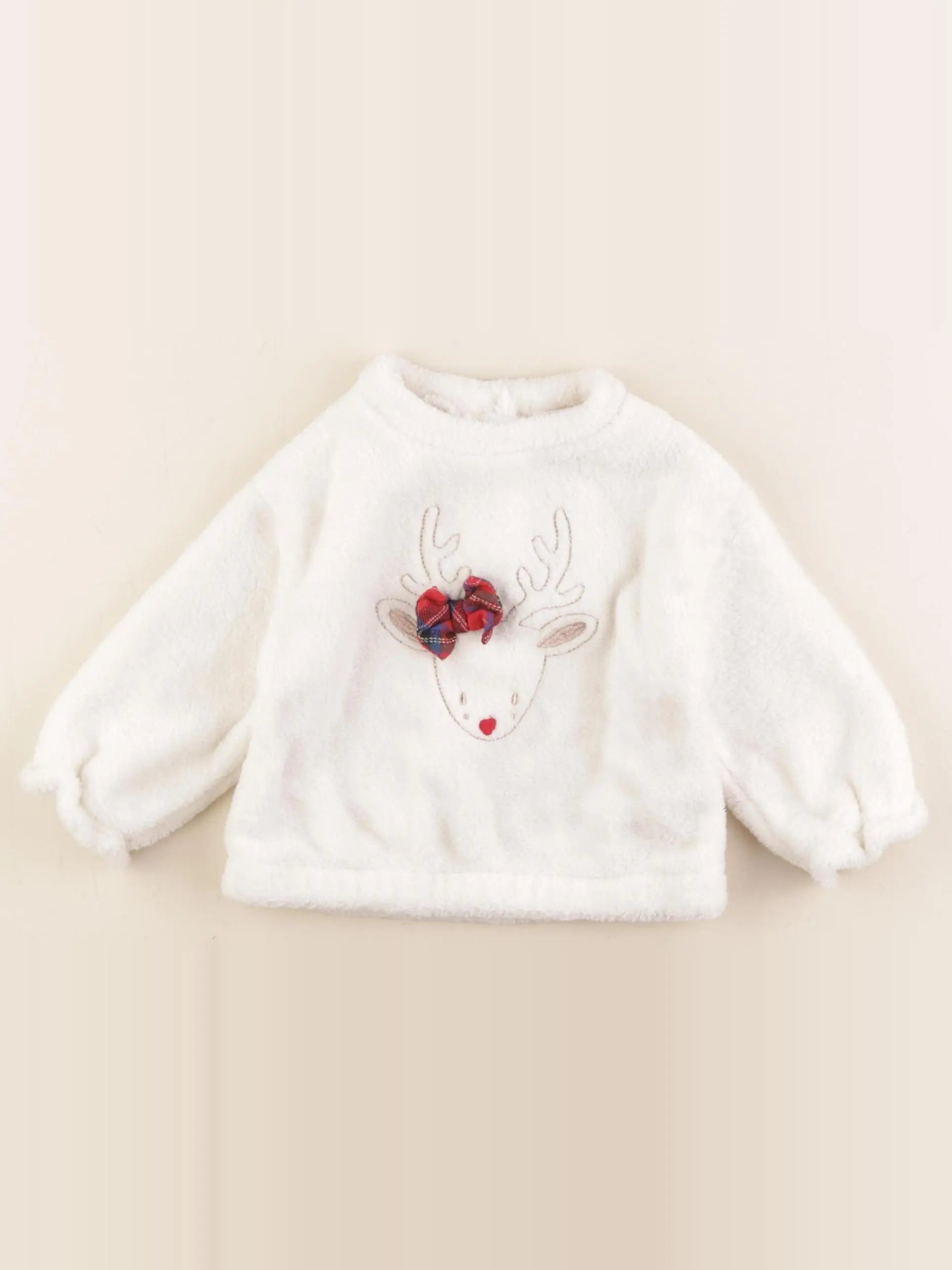Vertbaudet - pull blanc - 9 mois
