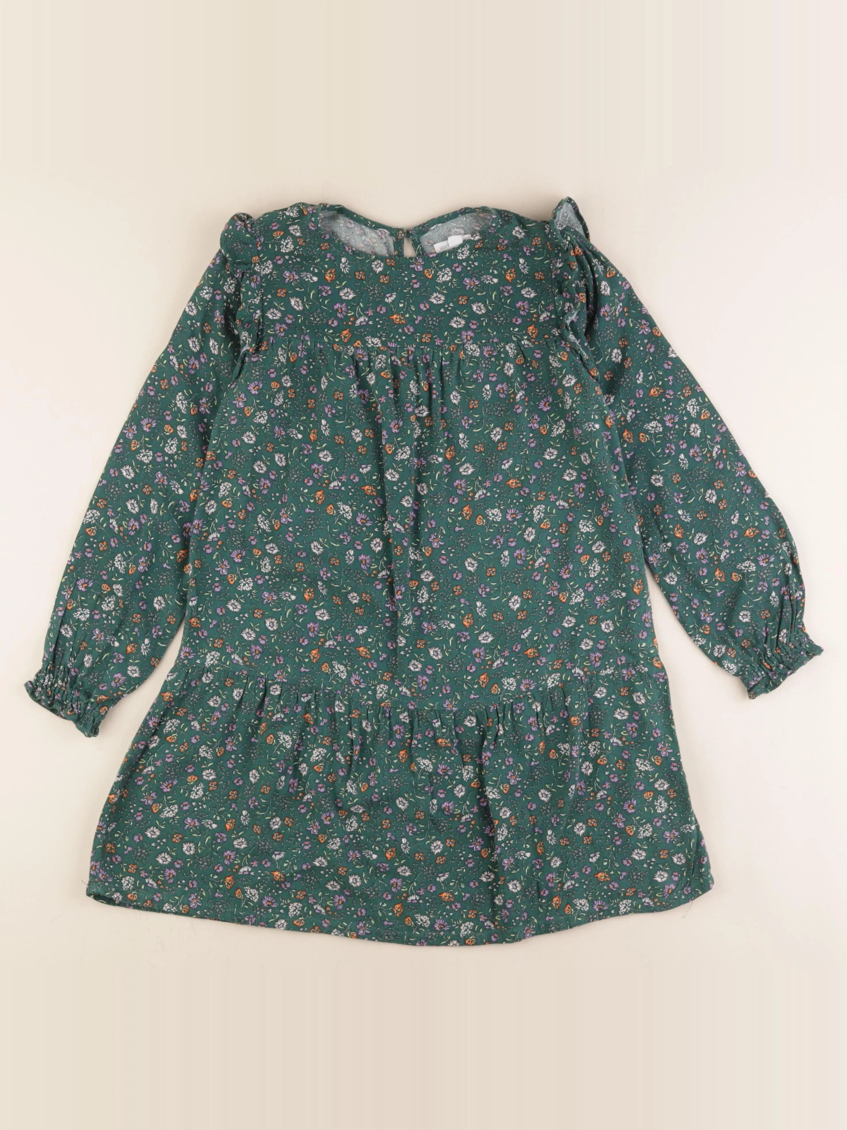 Vertbaudet - robe vert - 8 ans