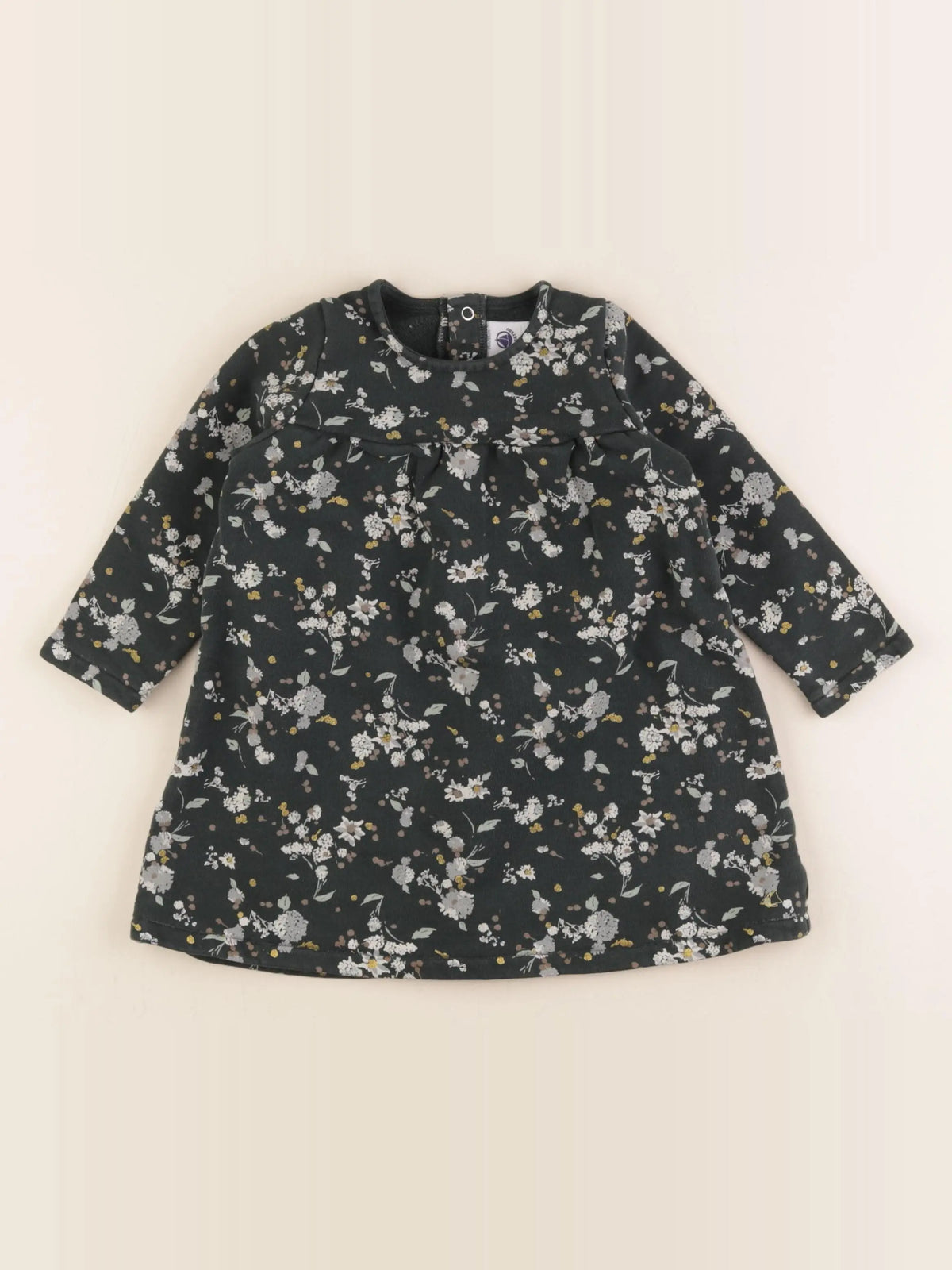 Petit Bateau - robe vert - 24 mois