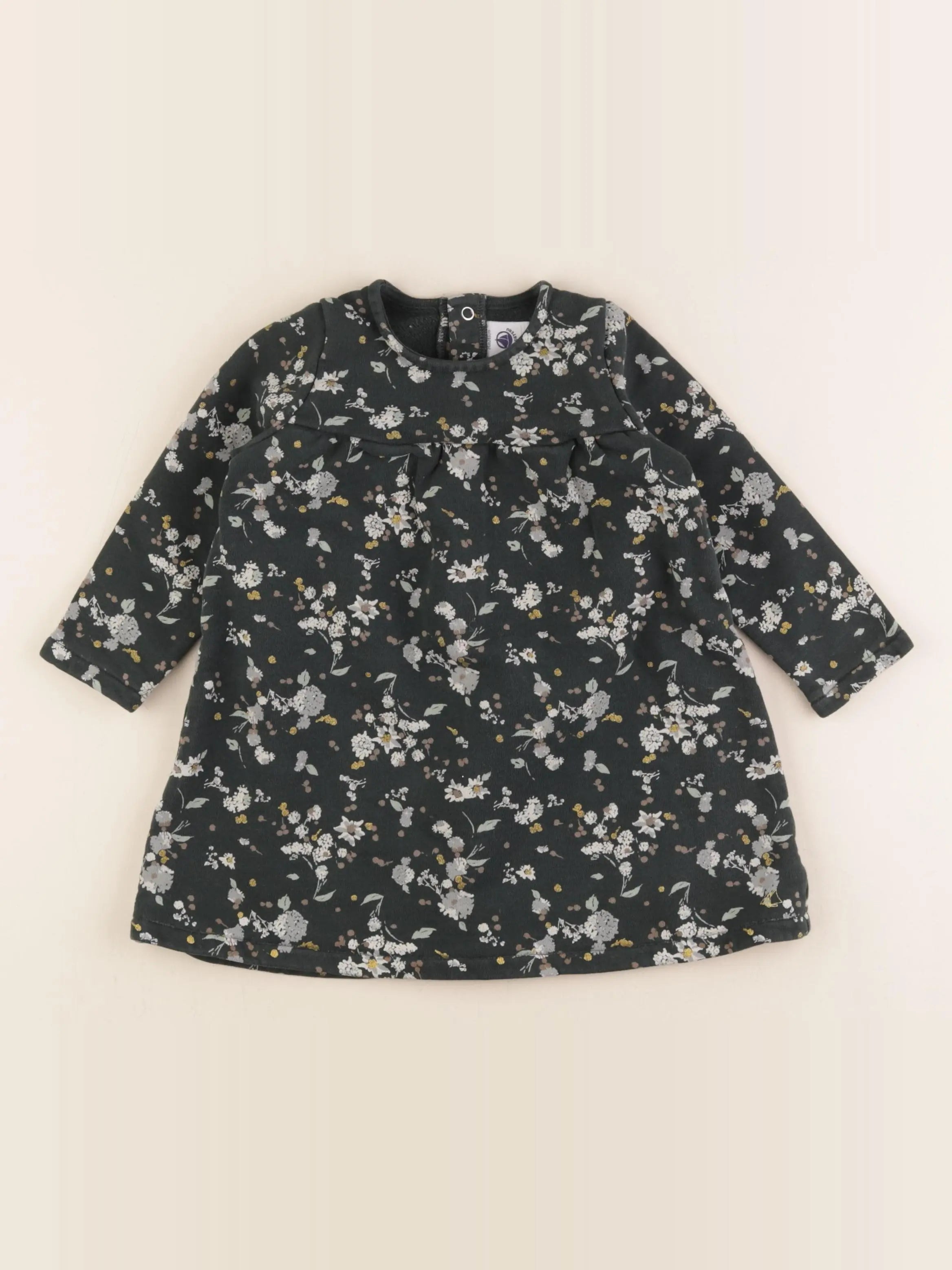 Petit Bateau - robe vert - 24 mois