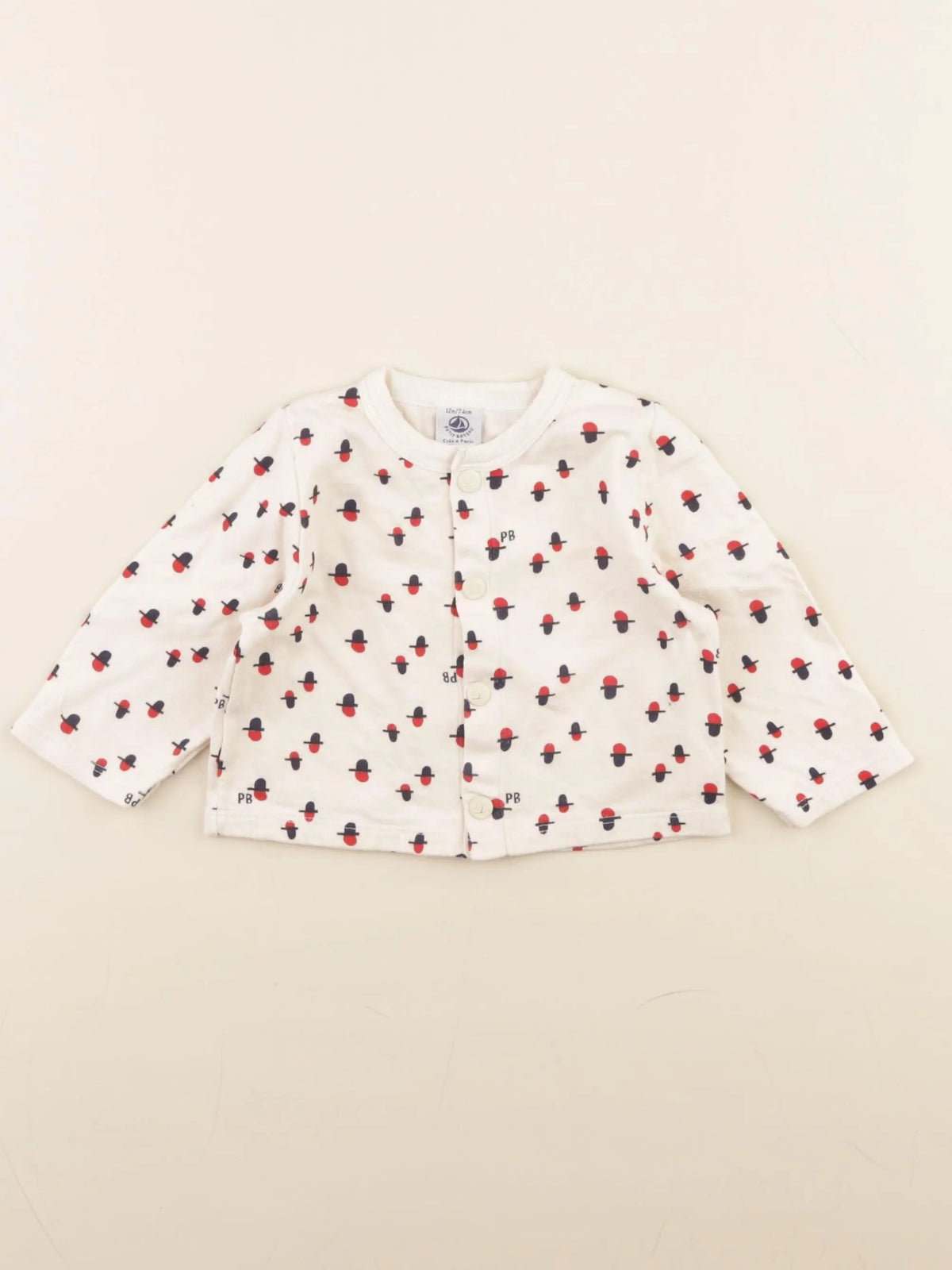 Petit Bateau - sweat beige - 12 mois