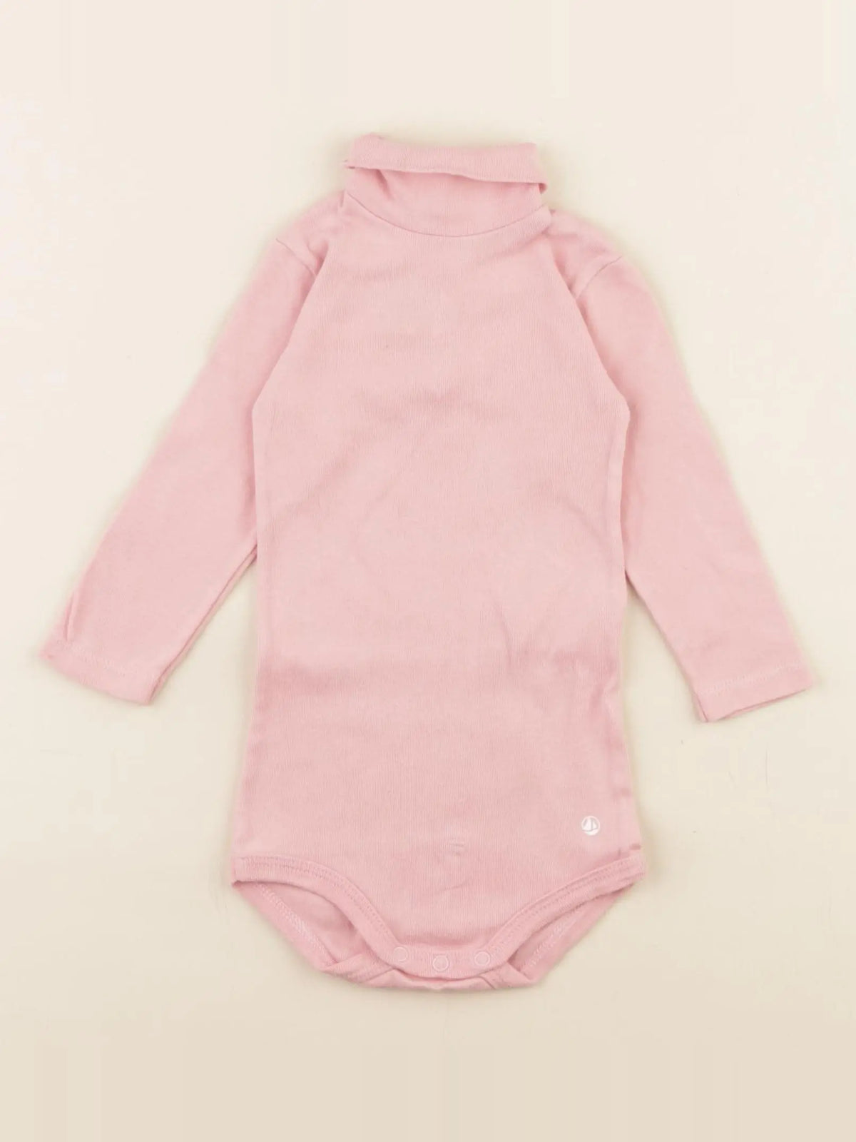 Petit Bateau - body à col rose - 6 mois