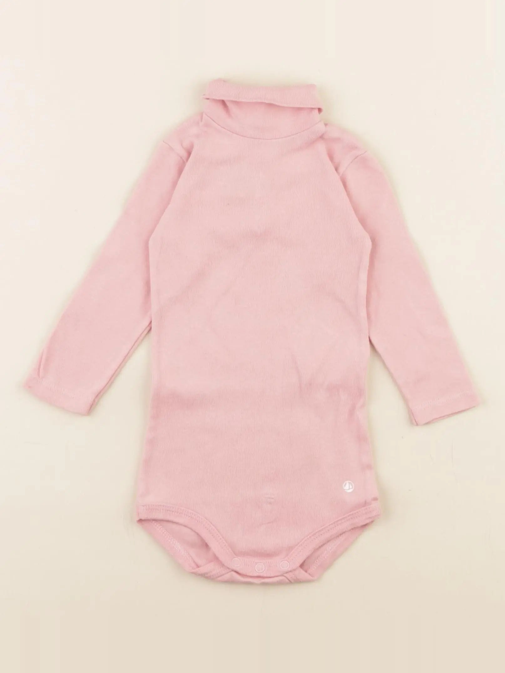 Petit Bateau - body à col rose - 6 mois