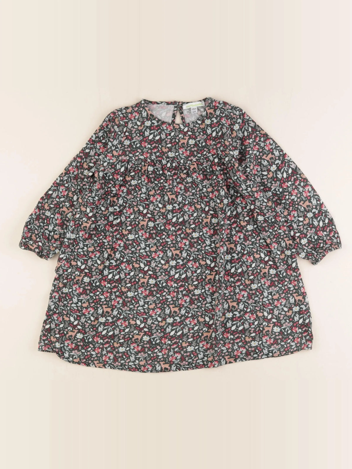 Vertbaudet - robe vert - 5 ans