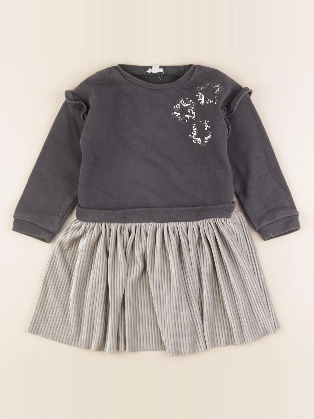 Vertbaudet - robe gris - 4 ans