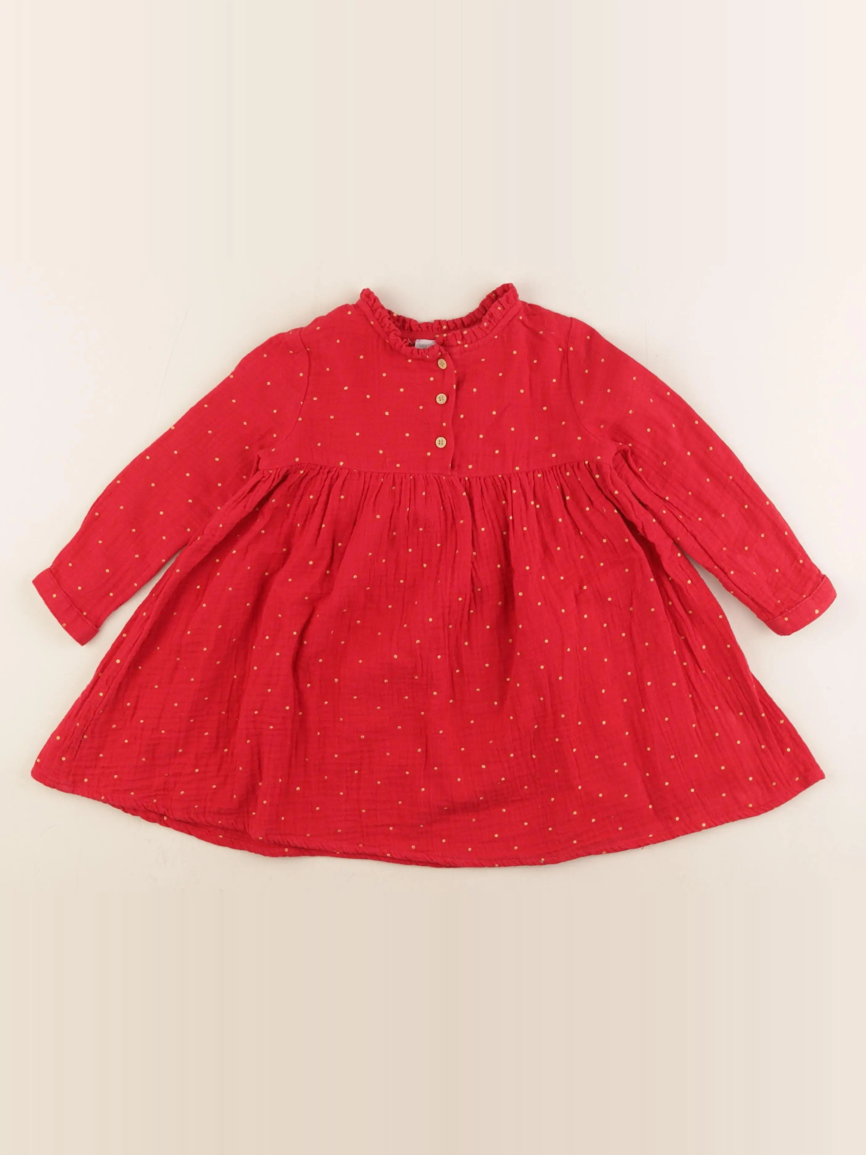 Vertbaudet - robe rouge - 3 ans