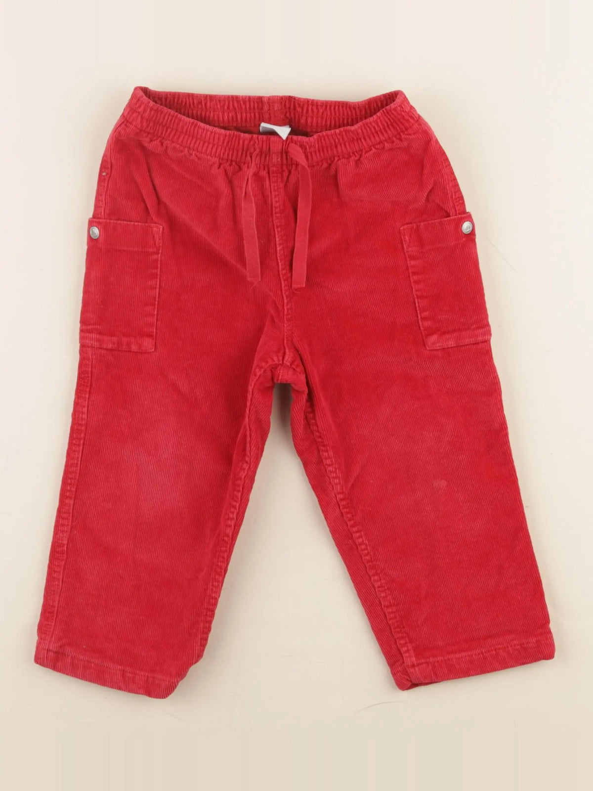 Petit Bateau - pantalon rouge - 24 mois