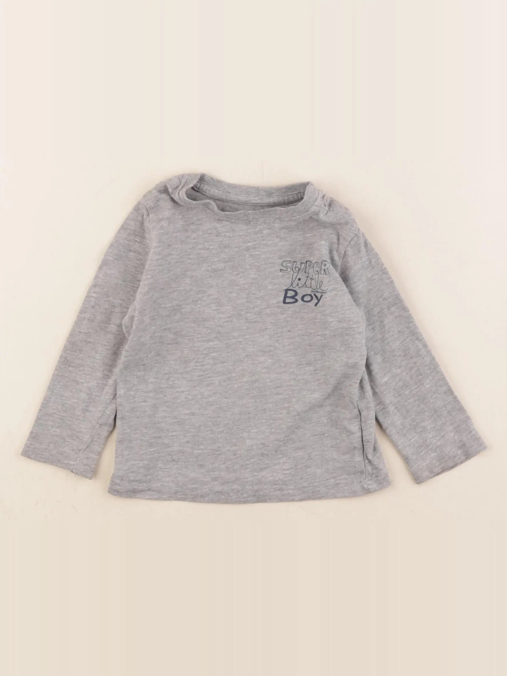 Vertbaudet - tee-shirt gris - 9 mois