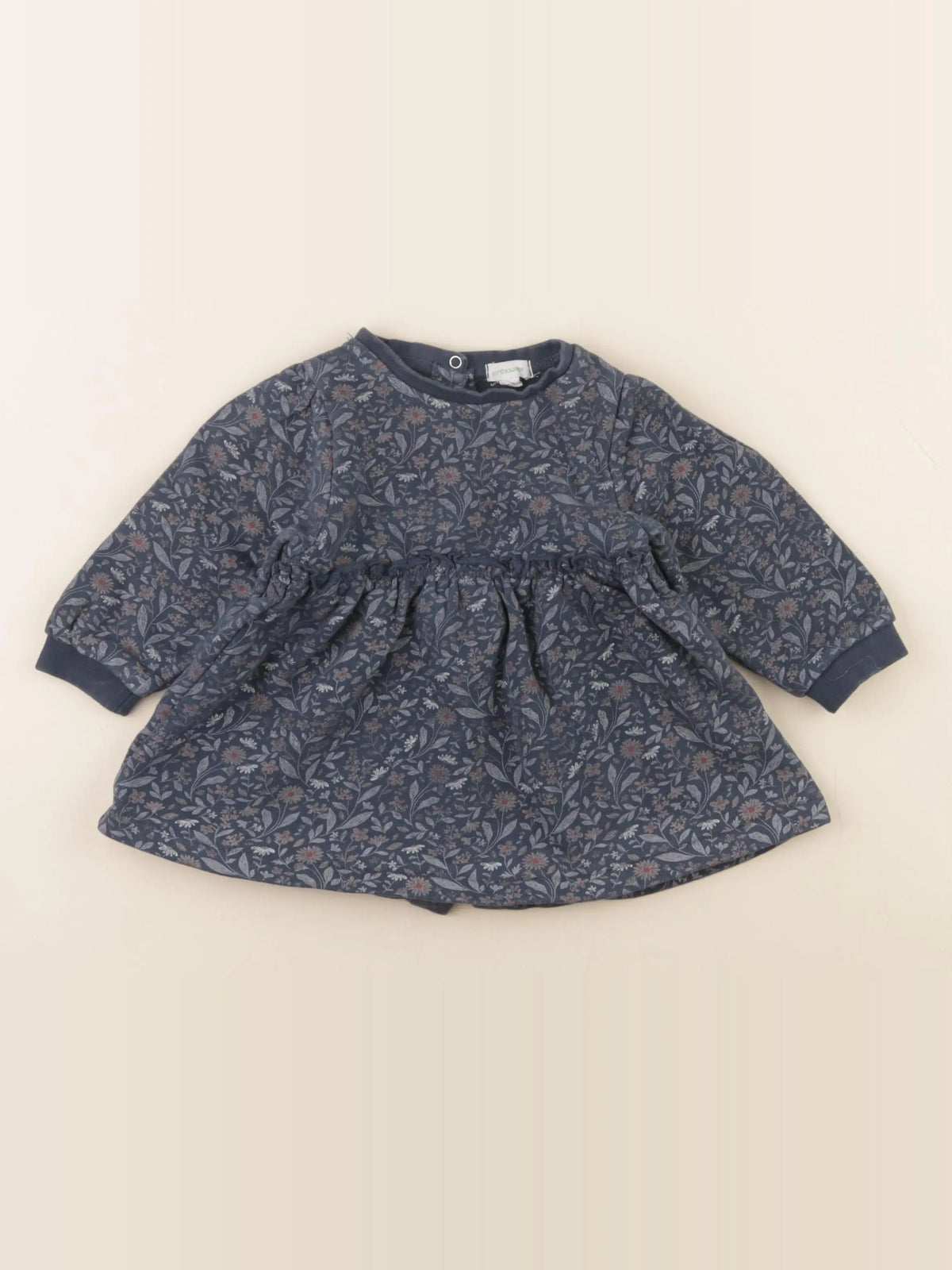Vertbaudet - robe bleu - 12 mois