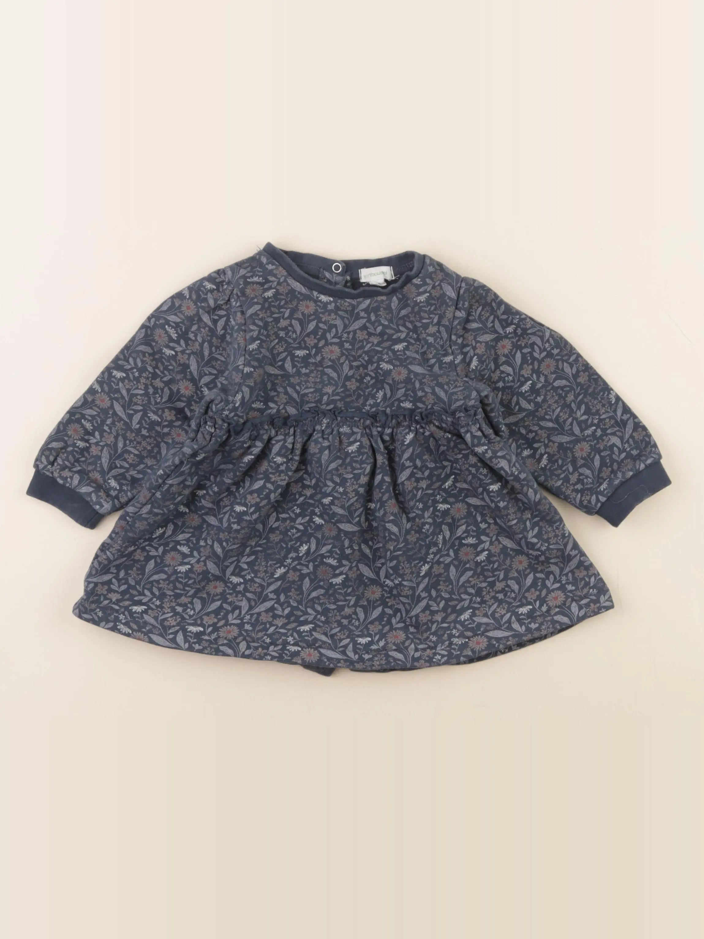 Vertbaudet - robe bleu - 12 mois