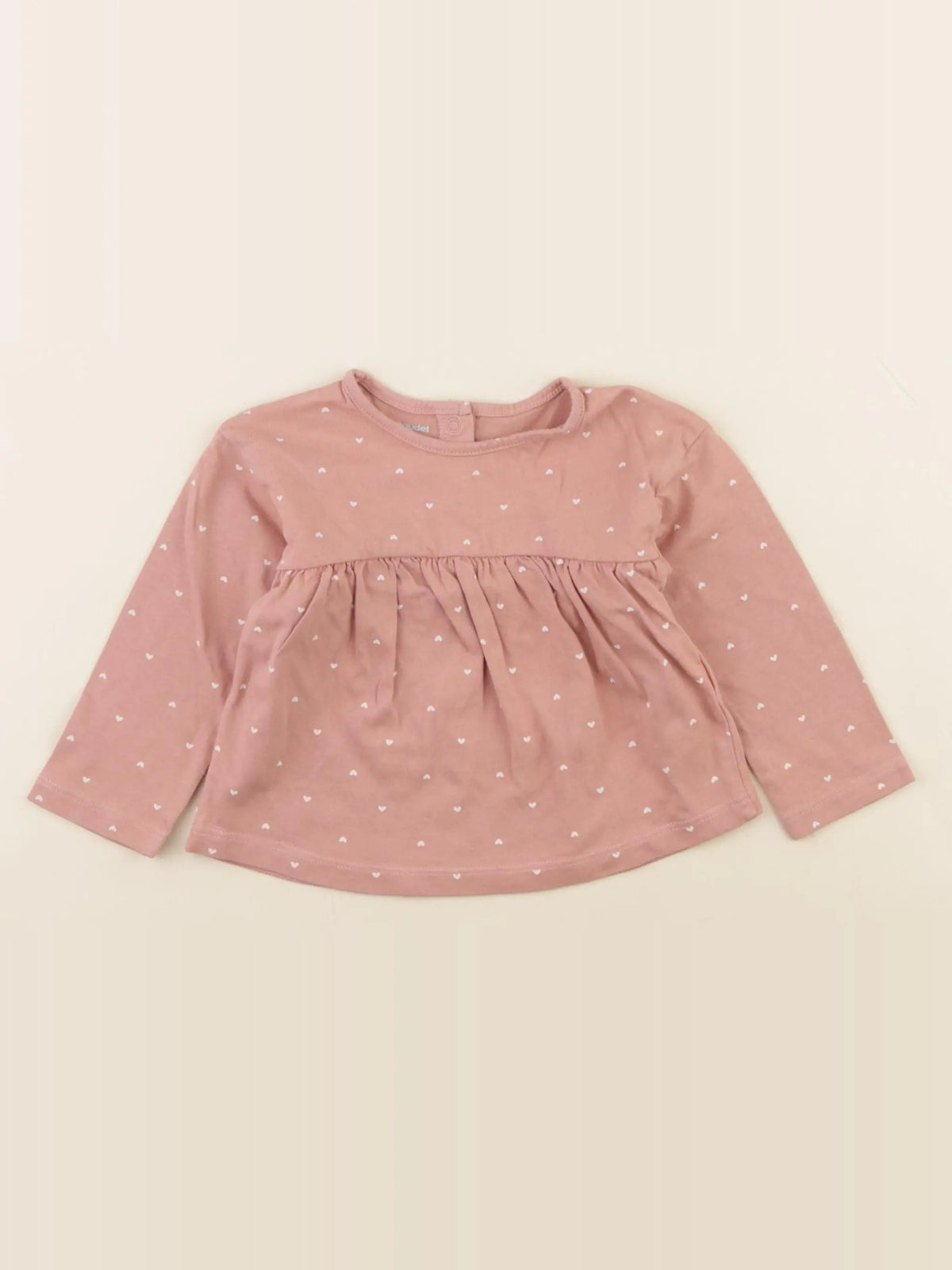 Vertbaudet - tee-shirt rose - 12 mois