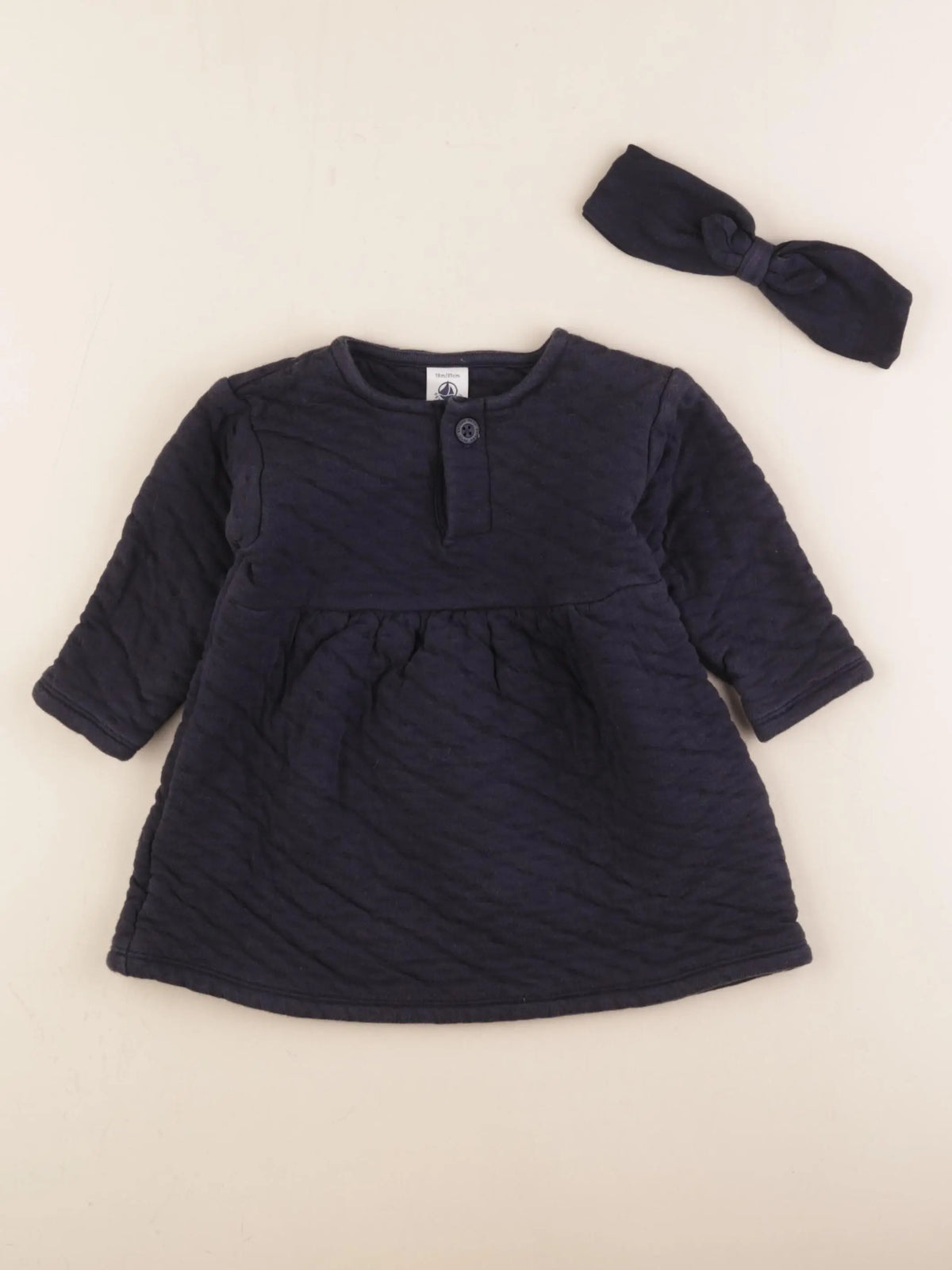 Petit Bateau - robe bleu - 18 mois