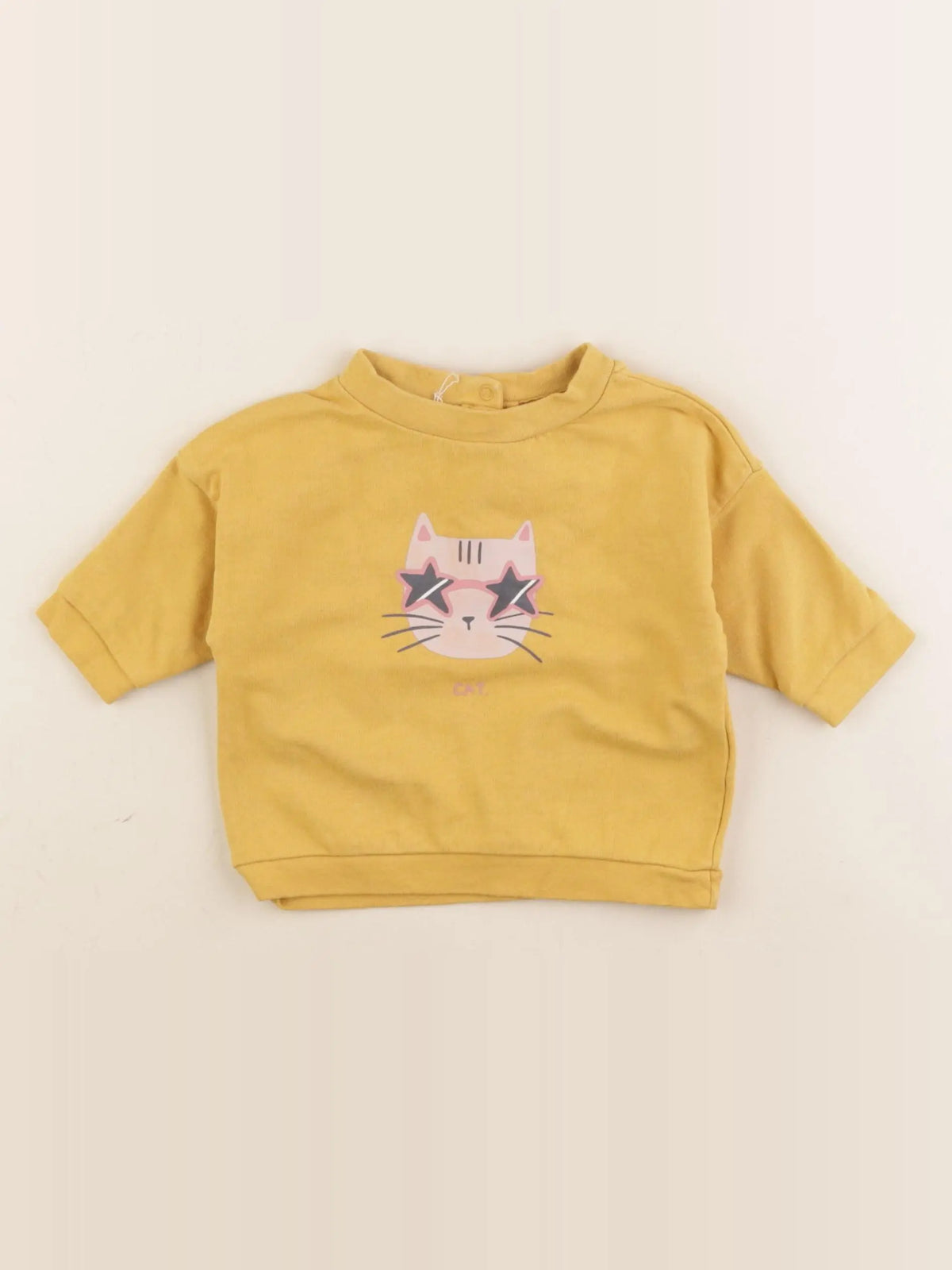 Vertbaudet - sweat jaune - 3 mois