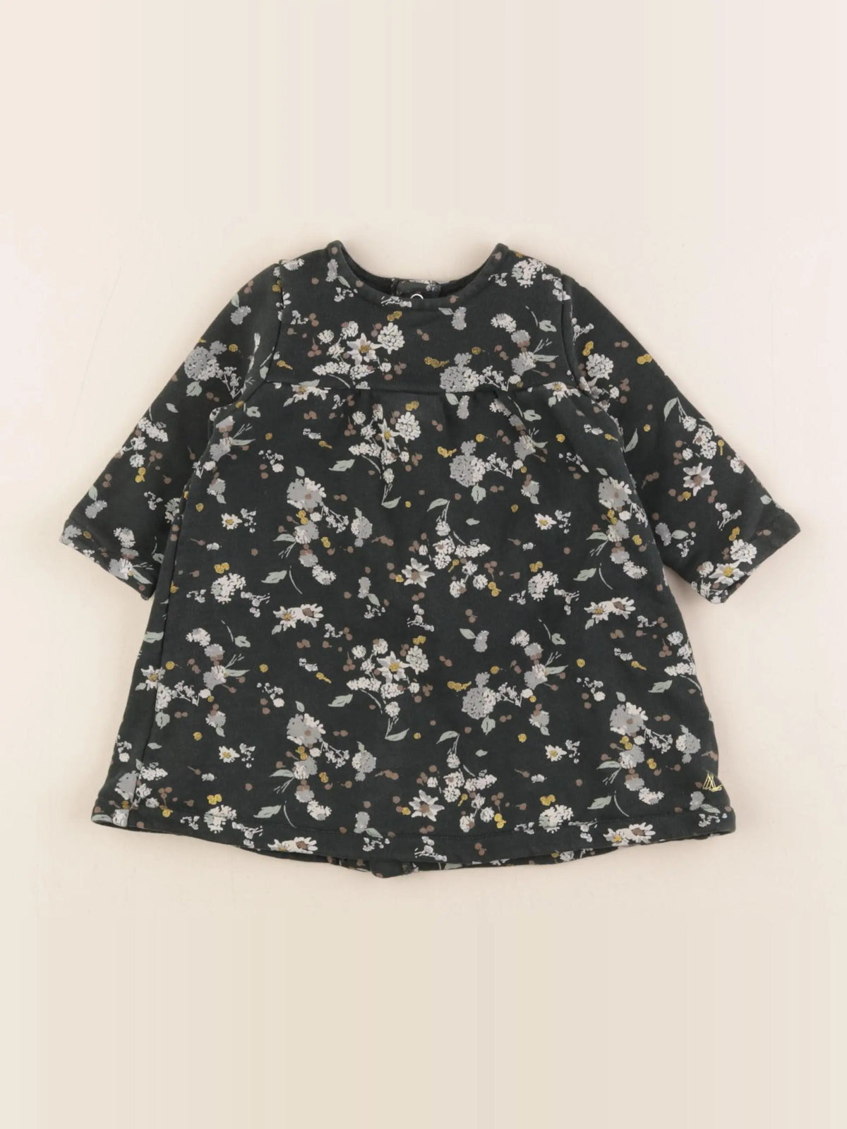 Petit Bateau - robe vert - 6 mois