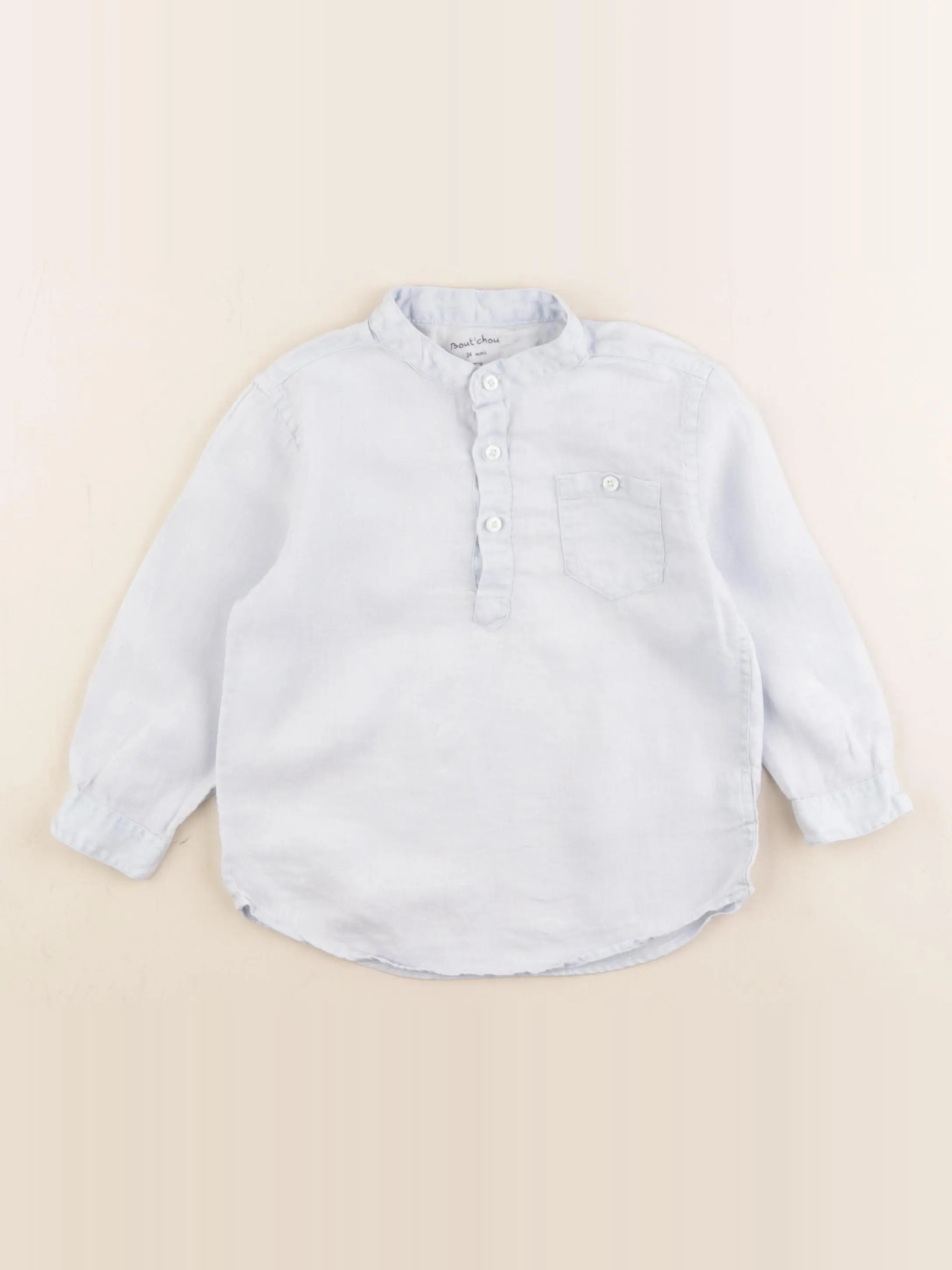Boutchou - chemise bleu - 24 mois