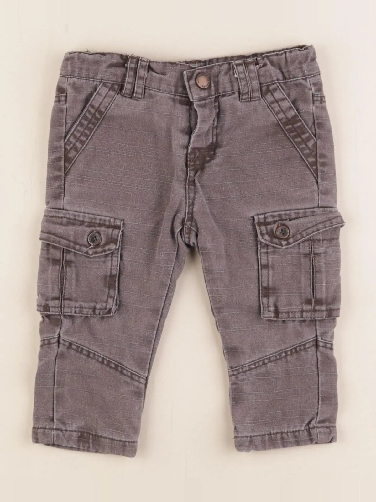 Vertbaudet - pantalon gris - 9 mois