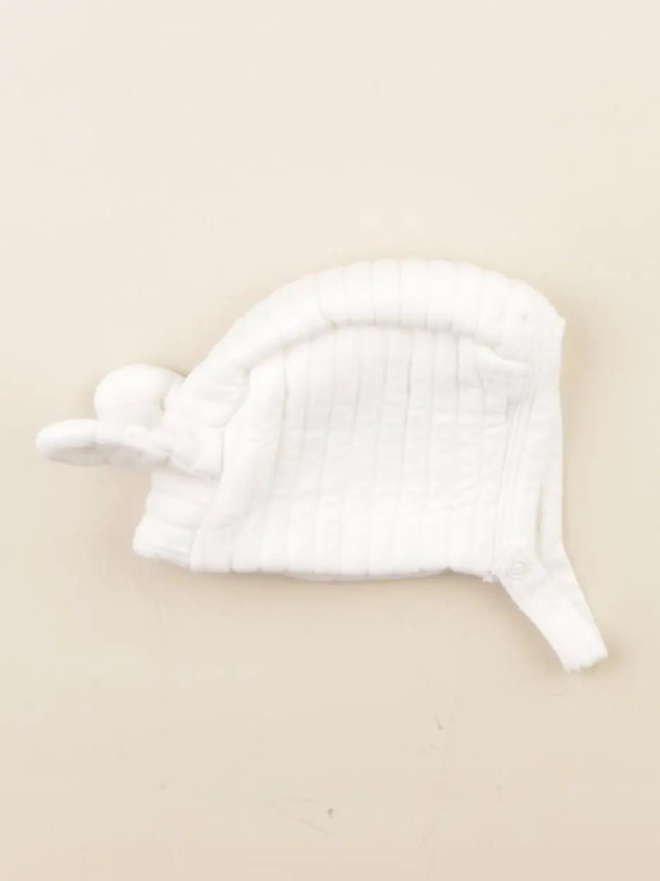 Petit Bateau - bonnet béguin blanc - 1 mois