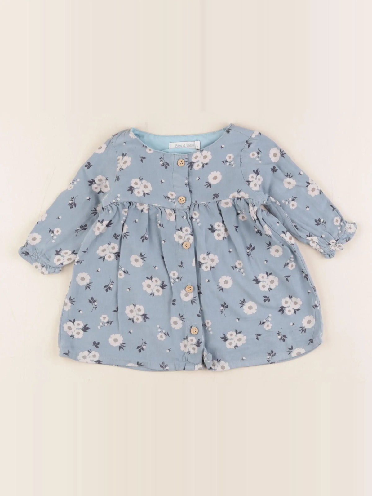 Eden & Victor - robe bleu - 9 mois