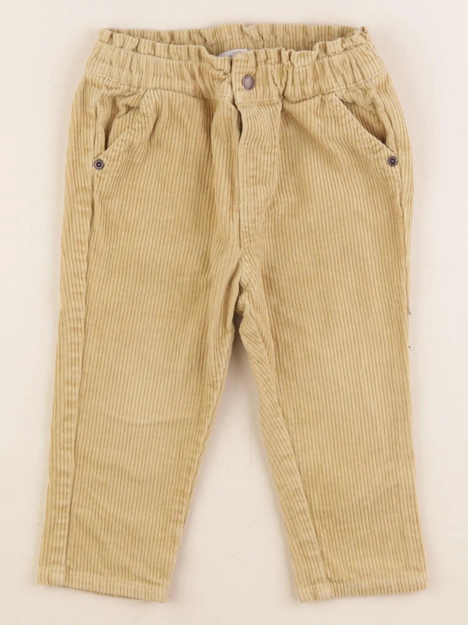 Vertbaudet - pantalon jaune - 24 mois