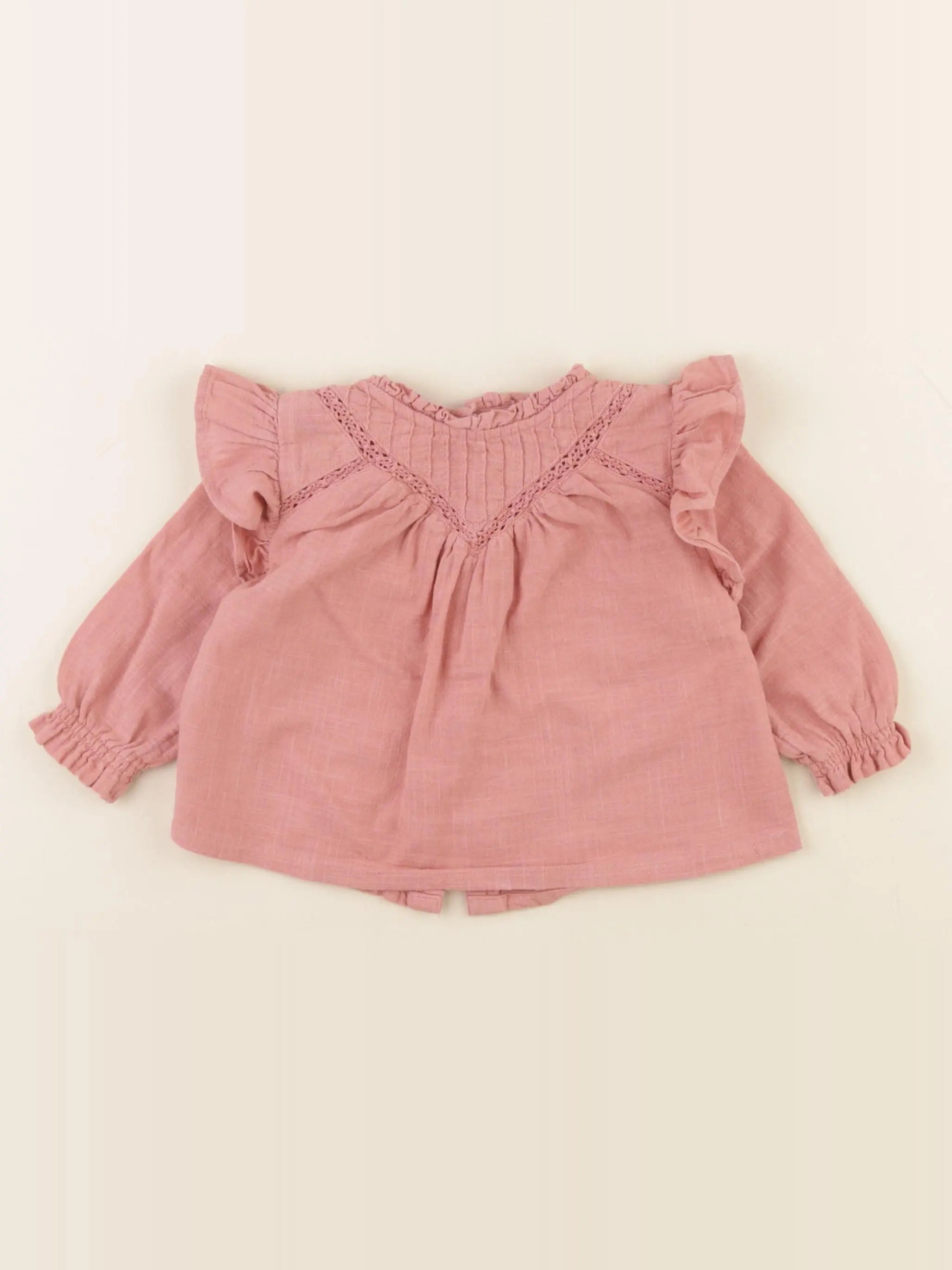 Vertbaudet - blouse rose - 6 mois