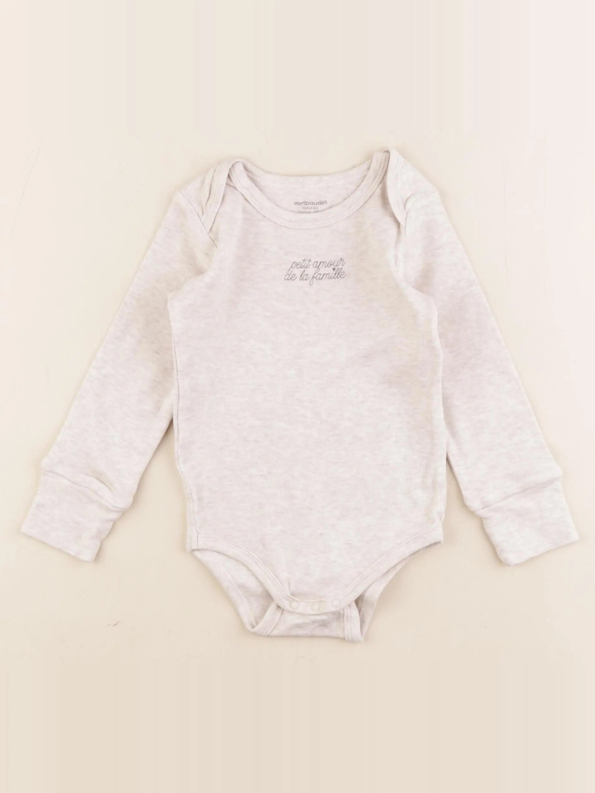 Vertbaudet - body beige - 24 mois