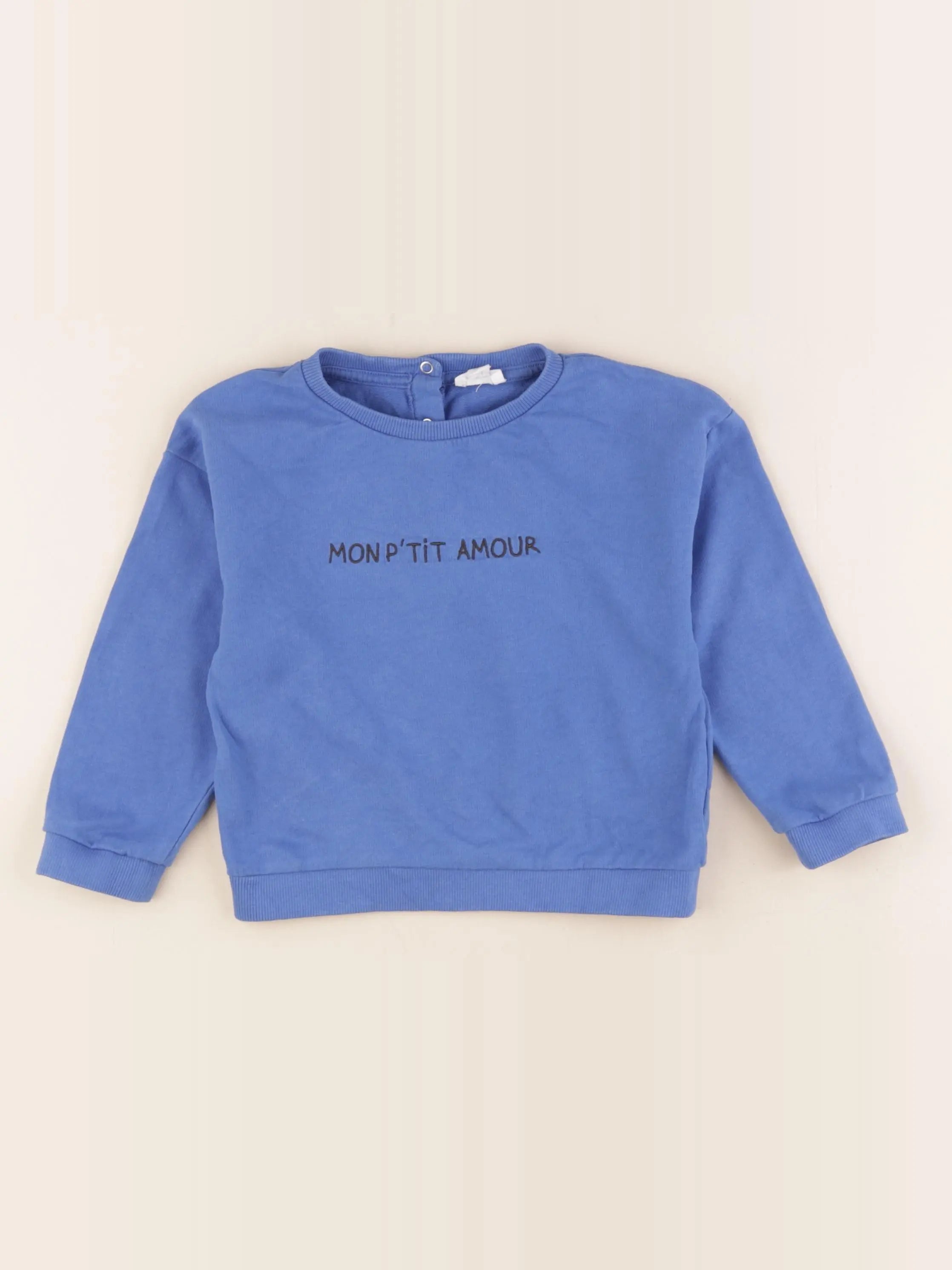 Vertbaudet - sweat bleu - 36 mois