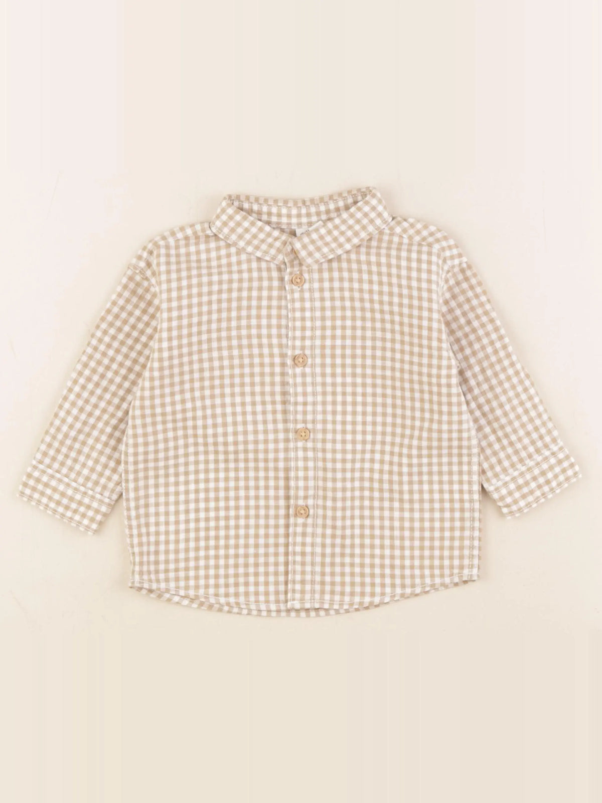 H&M - chemise marron - 4/6 mois