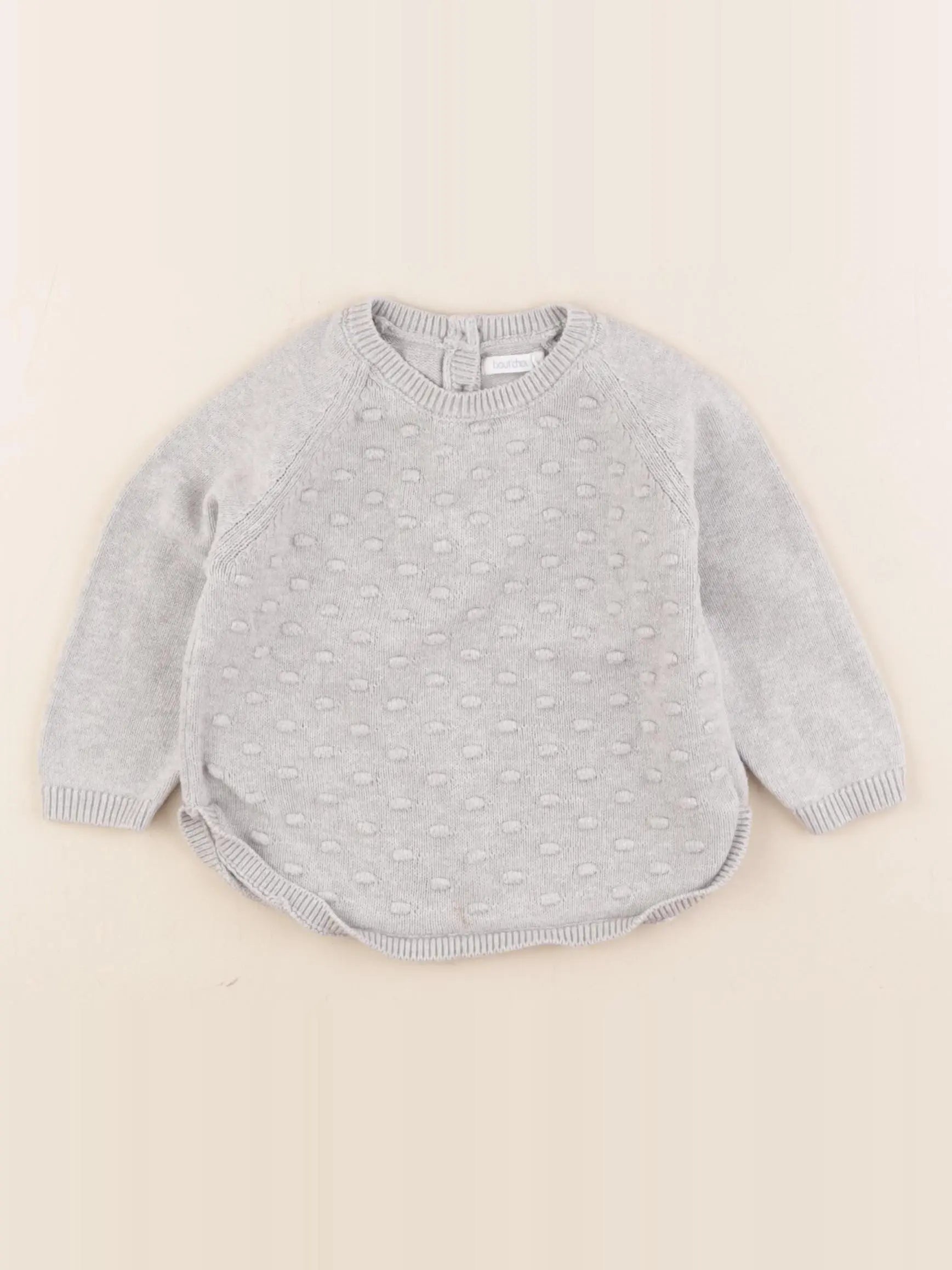 Boutchou - pull gris - 9 mois